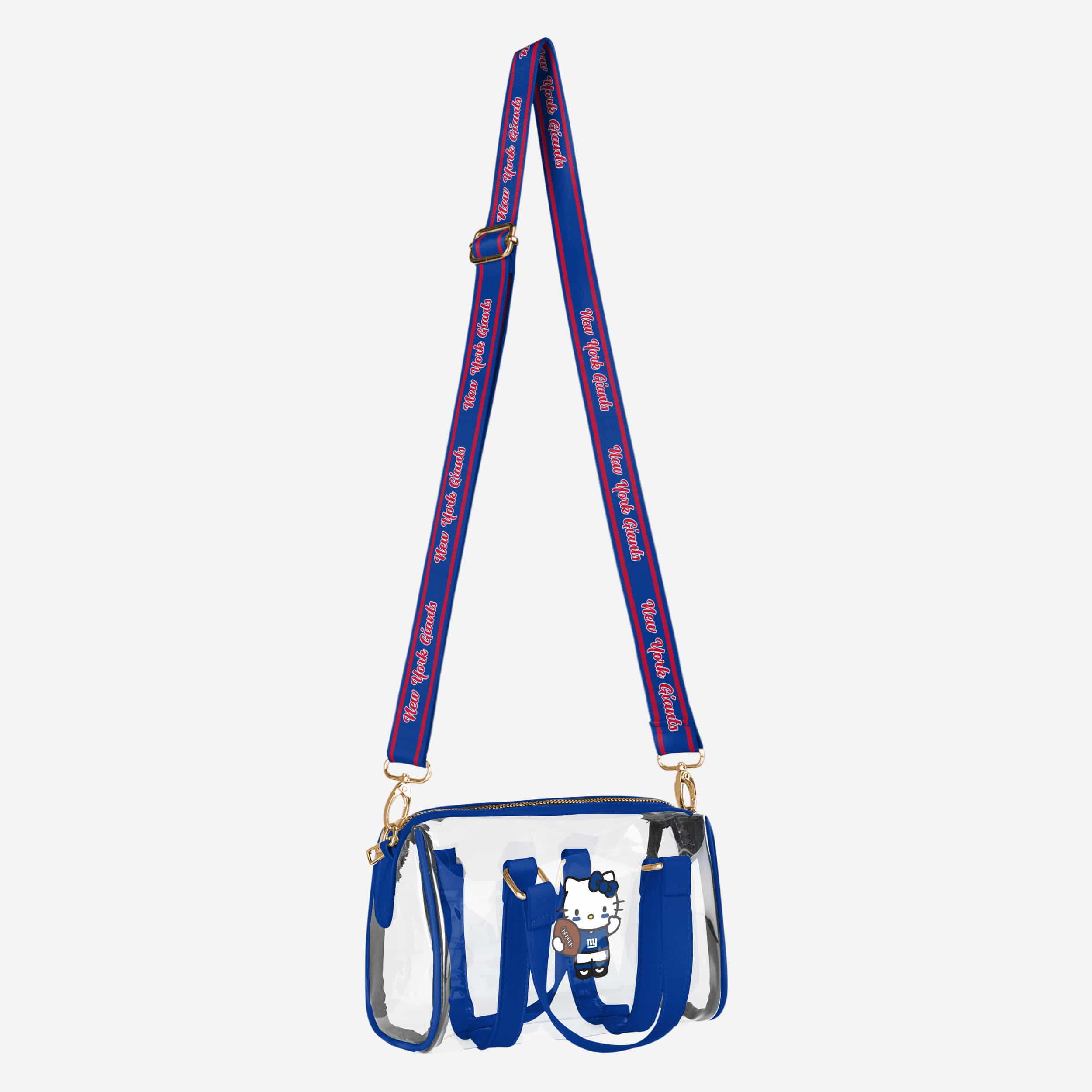 New York Giants Hello Kitty® Clear Barrel Bag 2 New York Giants Hello Kitty® Clear Barrel Bag