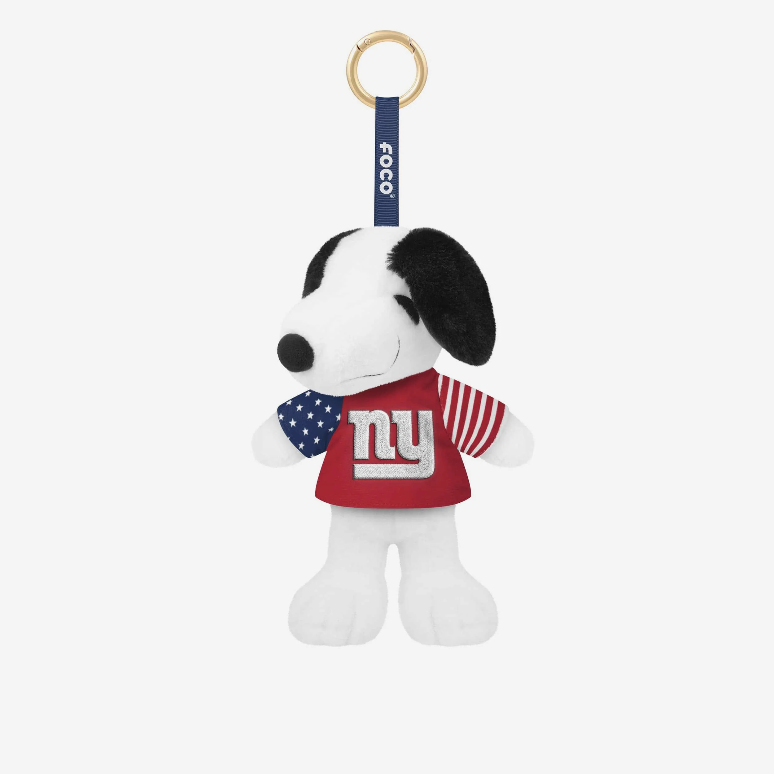 New York Giants Americana Plush Snoopy Peanuts Bag Charm Keychain