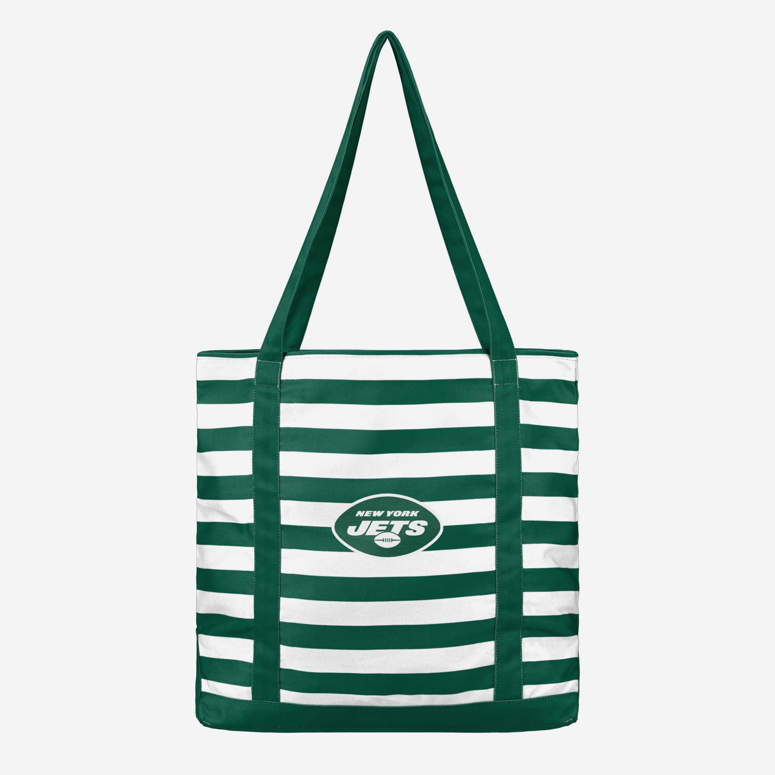 New York Jets Team Stripe Canvas Tote Bag