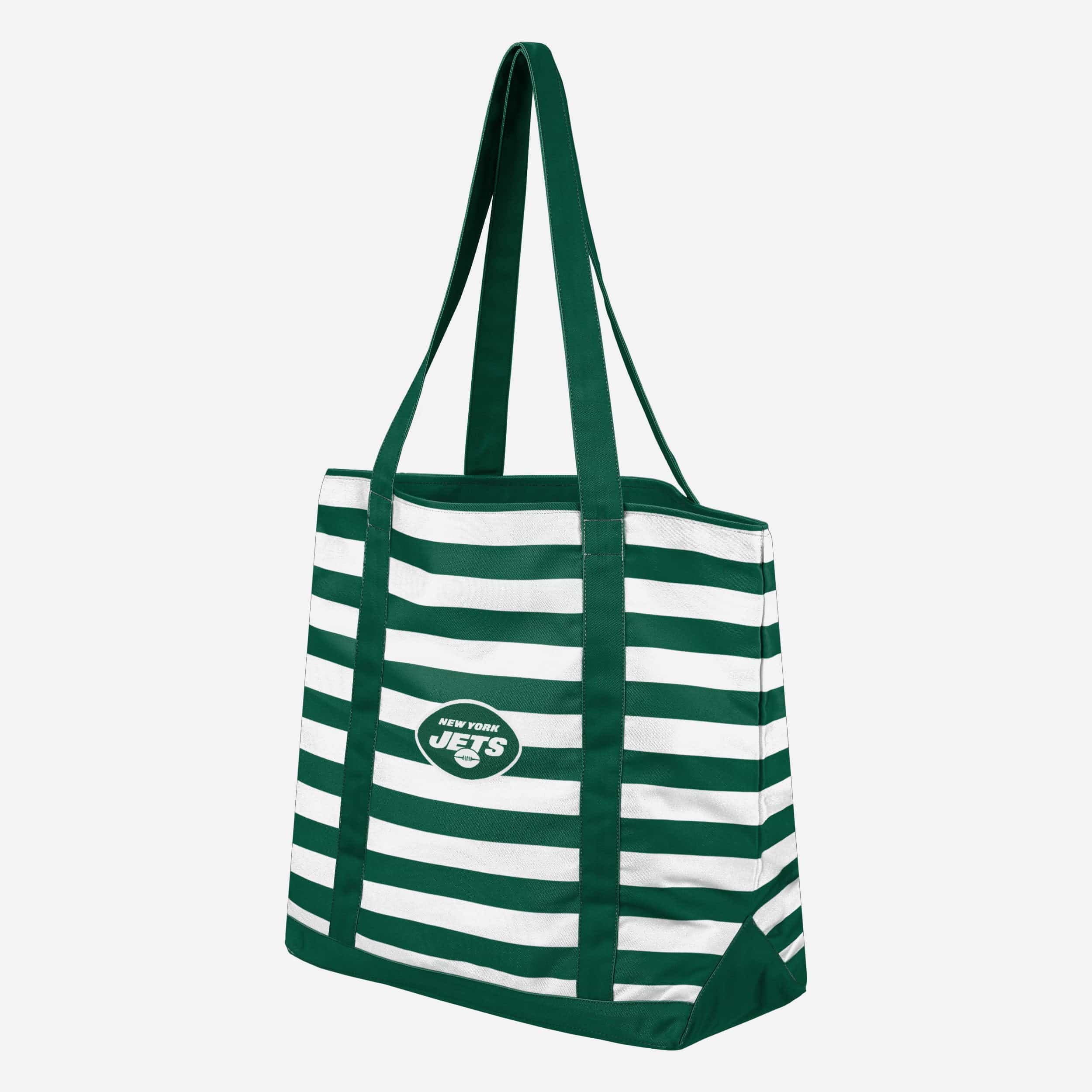 New York Jets Team Stripe Canvas Tote Bag 2 New York Jets Team Stripe Canvas Tote Bag