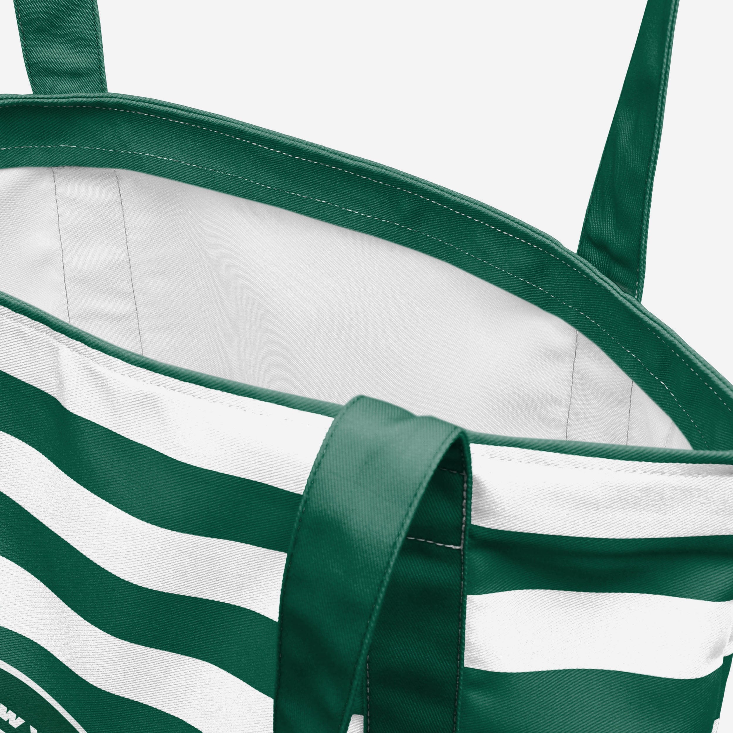 New York Jets Team Stripe Canvas Tote Bag 4 New York Jets Team Stripe Canvas Tote Bag