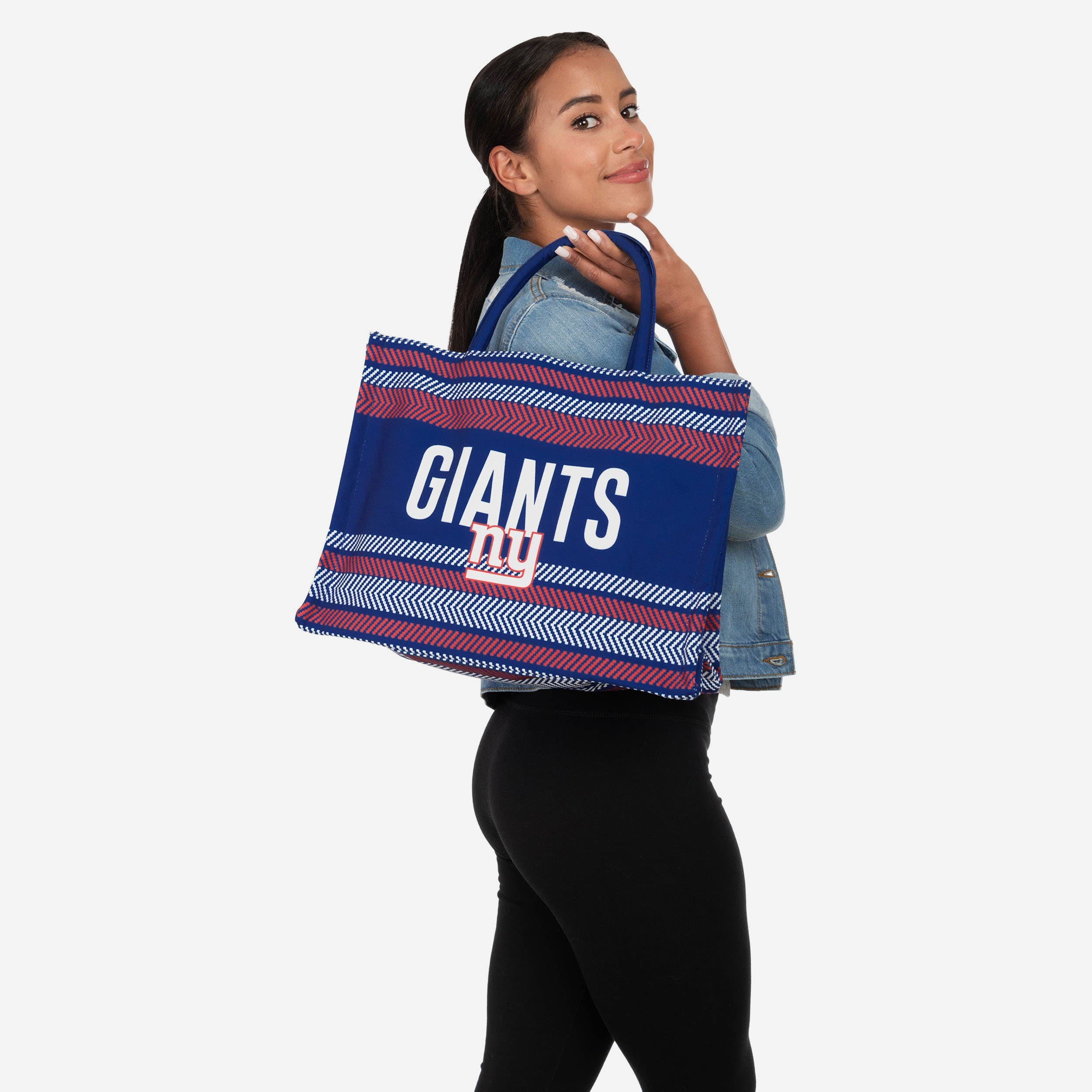 New York Giants Stitch Pattern Canvas Tote Bag 2 New York Giants Stitch Pattern Canvas Tote Bag