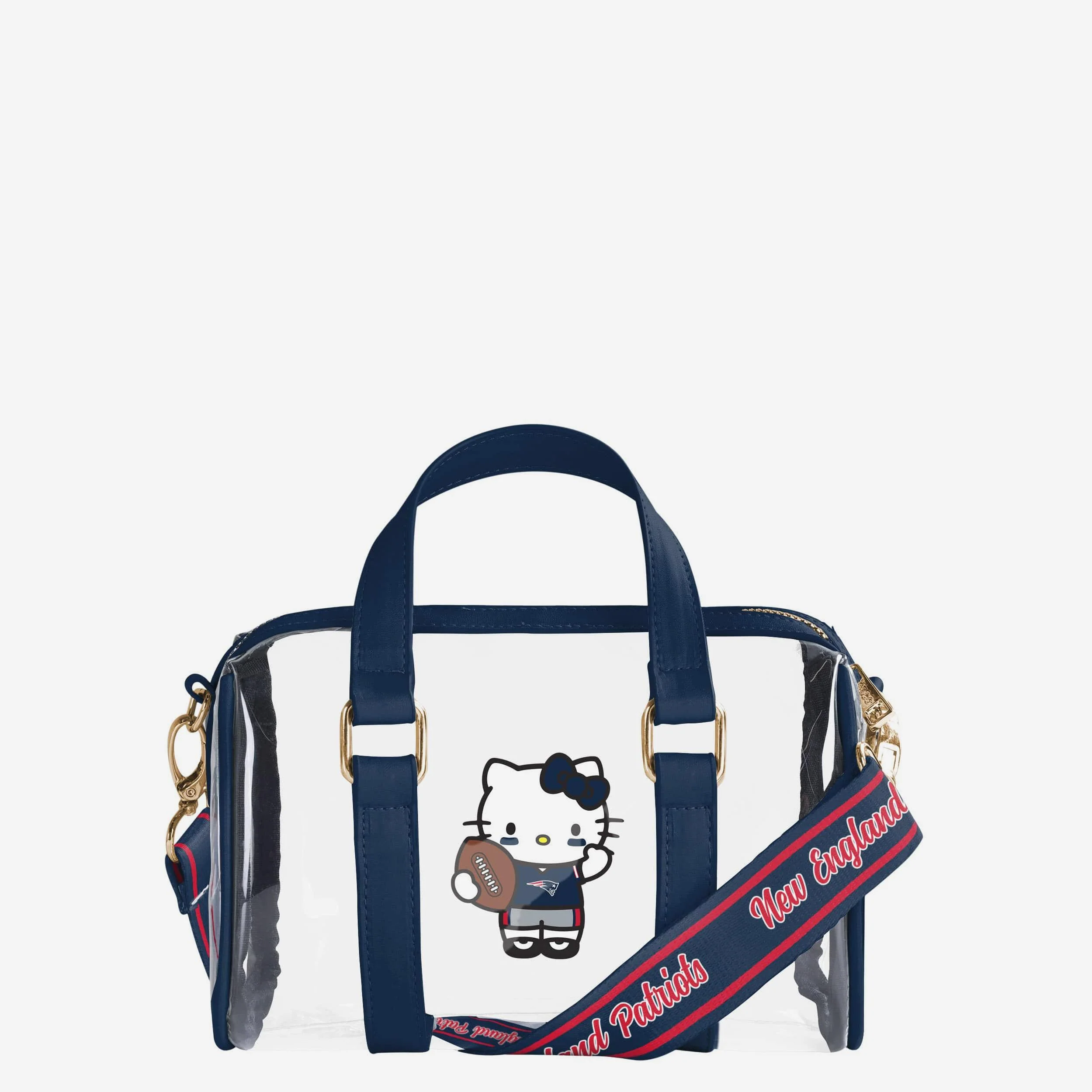 New England Patriots Hello Kitty® Clear Barrel Bag