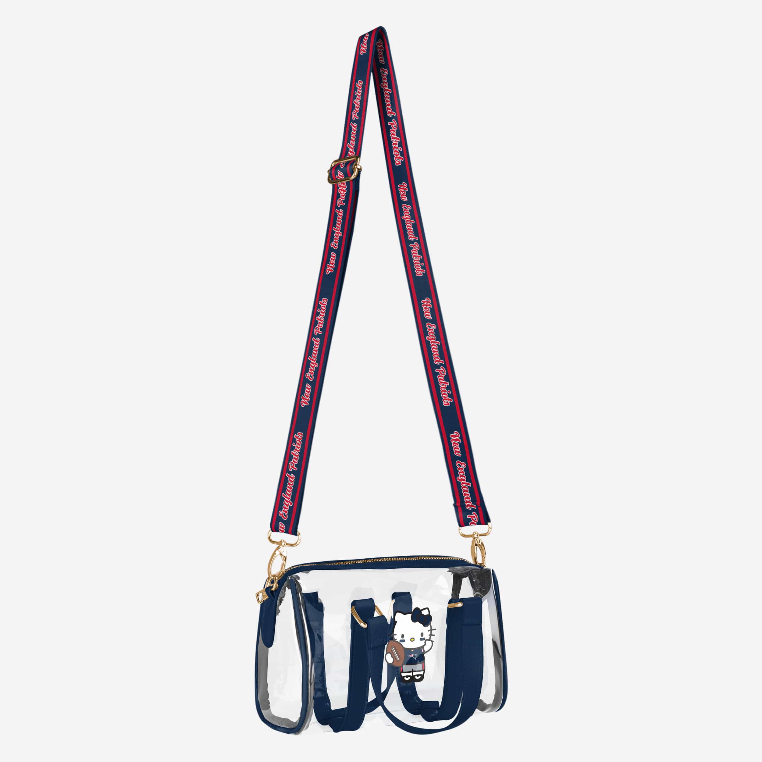 New England Patriots Hello Kitty® Clear Barrel Bag 2 New England Patriots Hello Kitty® Clear Barrel Bag