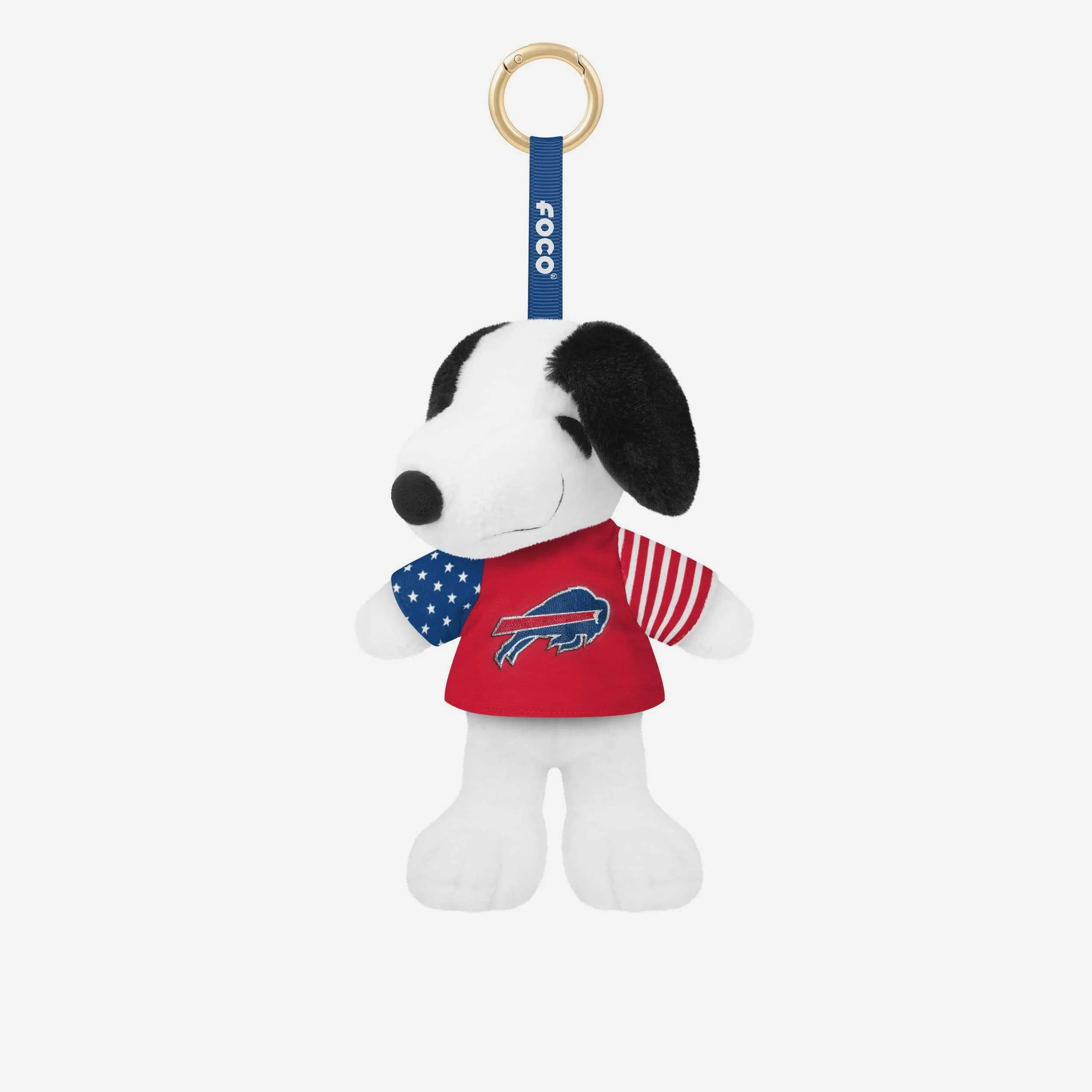 Buffalo Bills Americana Plush Snoopy Peanuts Bag Charm Keychain