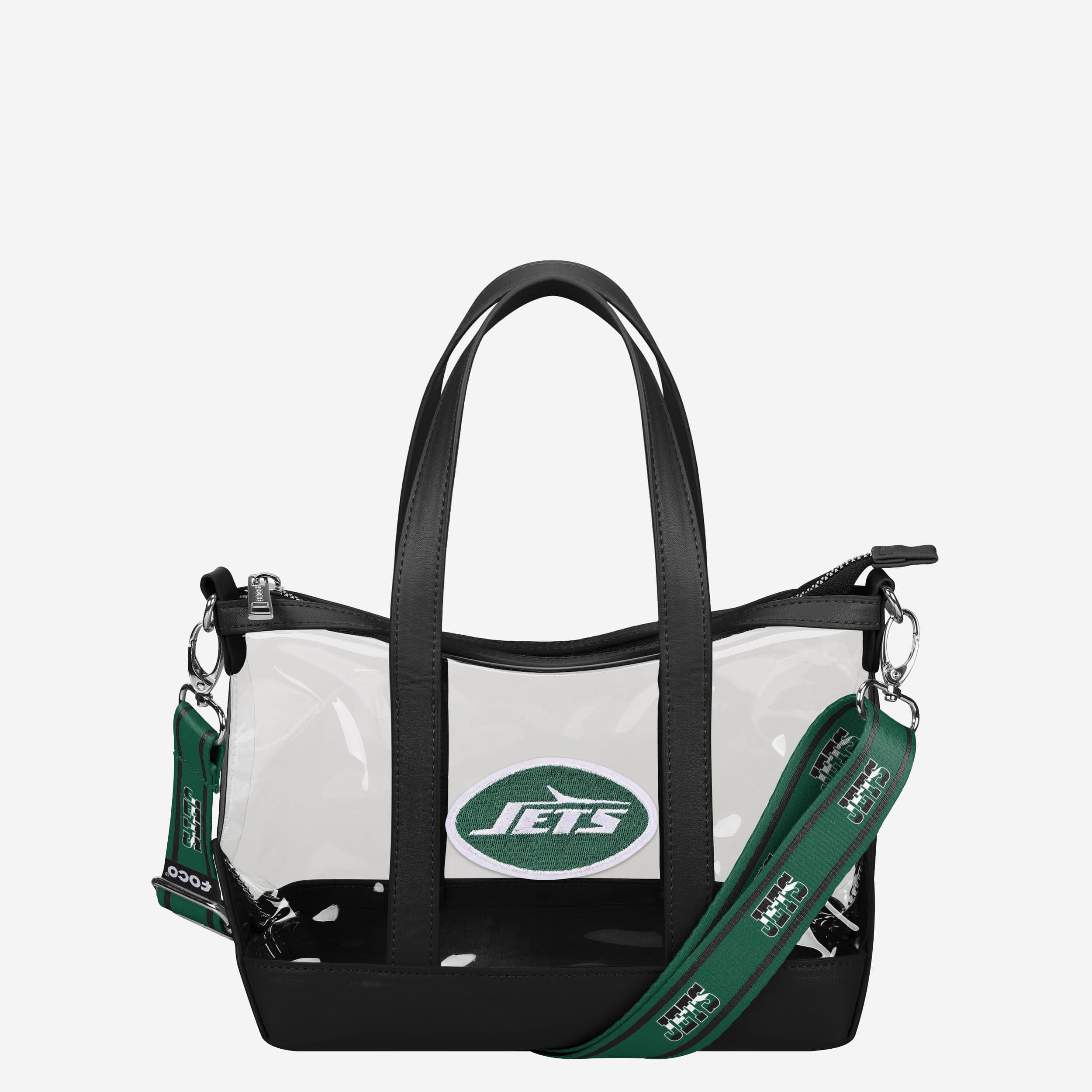 New York Jets Clear Crossbody Mini Tote Bag 1 New York Jets Clear Crossbody Mini Tote Bag