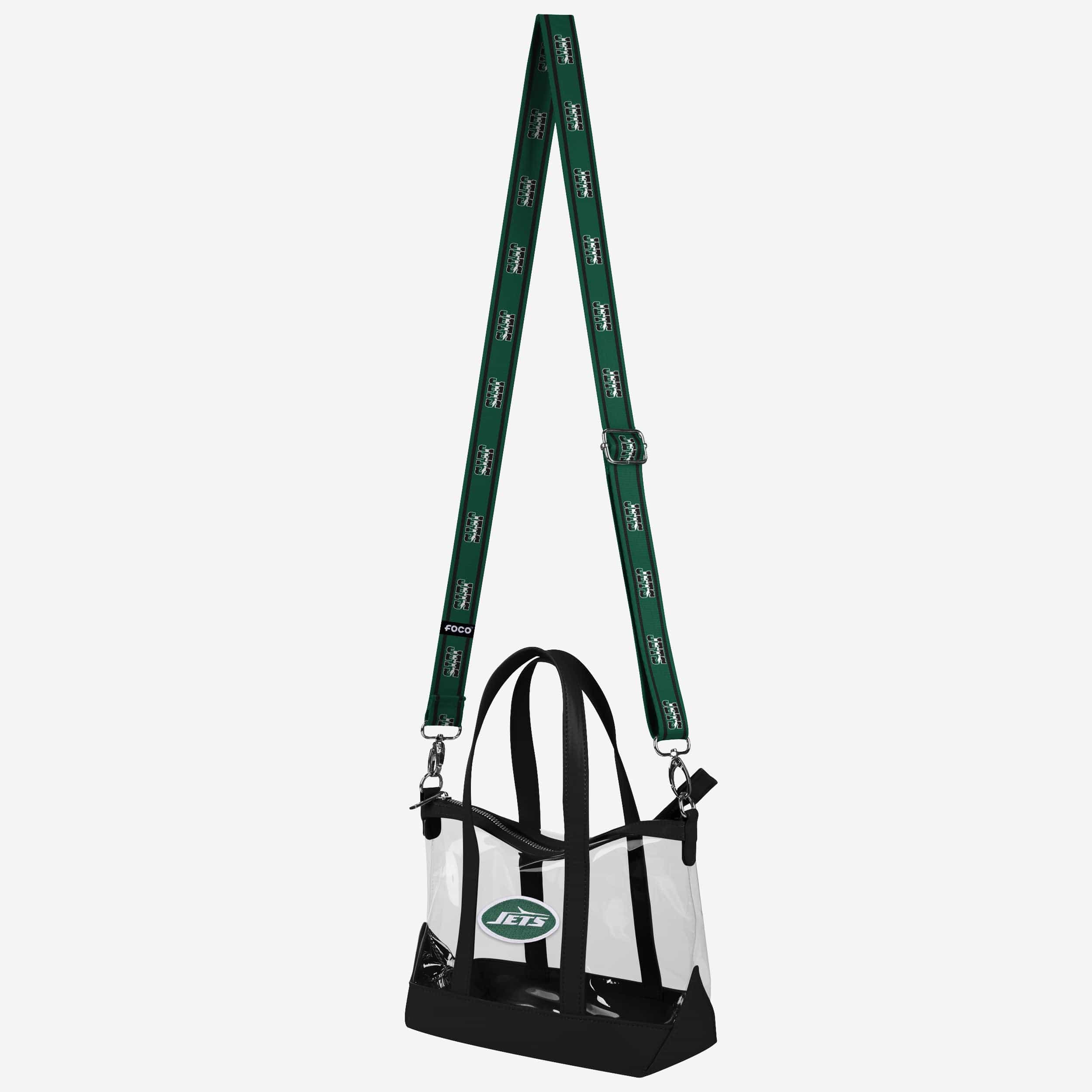 New York Jets Clear Crossbody Mini Tote Bag 2 New York Jets Clear Crossbody Mini Tote Bag