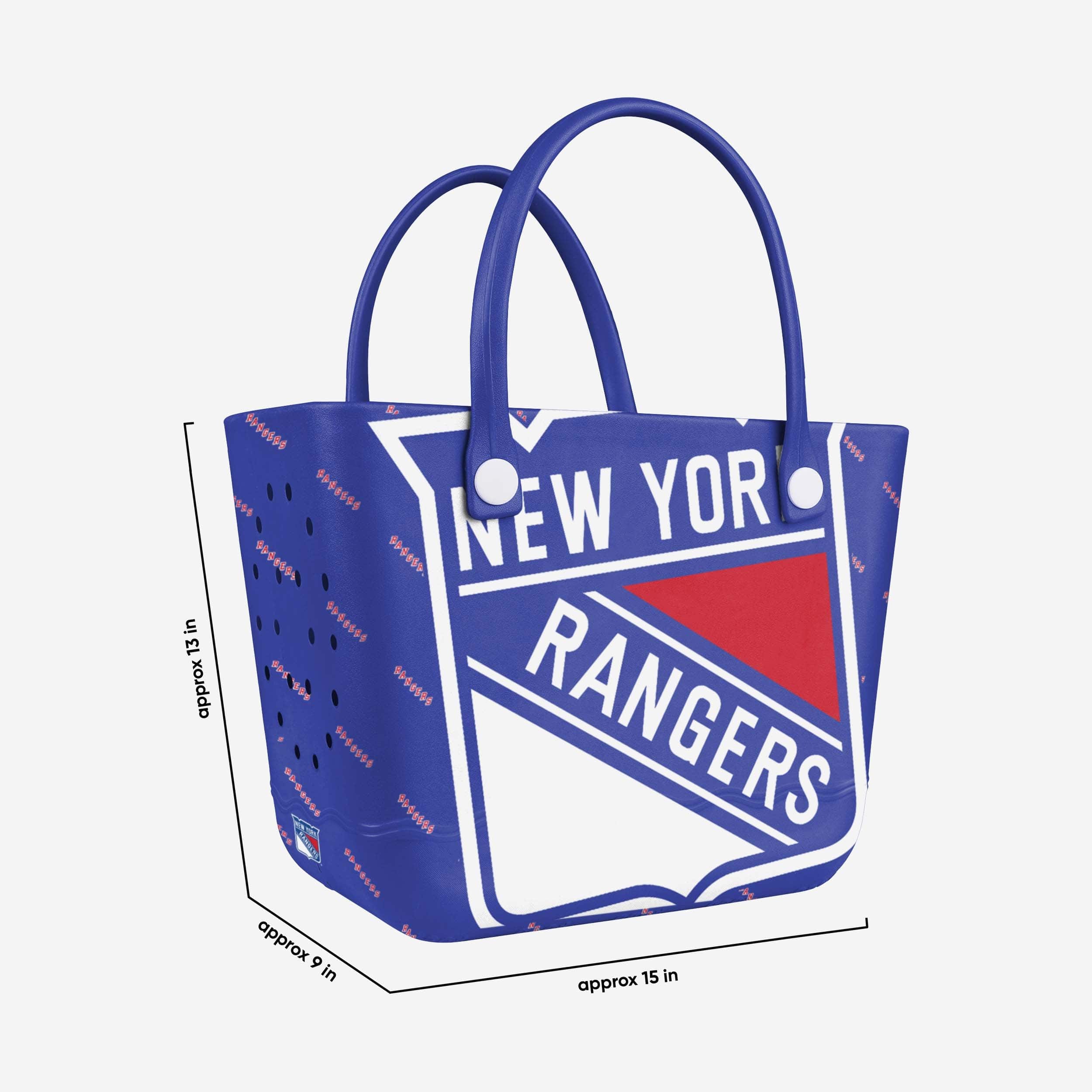 New York Rangers Big Logo Mini Print Tailgate Tote Bag 3 New York Rangers Big Logo Mini Print Tailgate Tote Bag