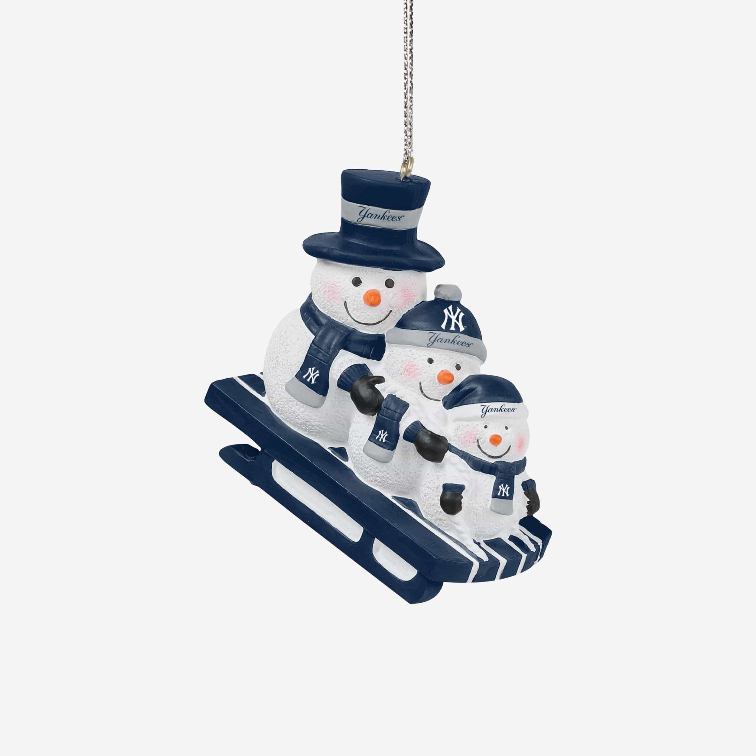 New York Yankees Sledding Snowmen Ornament 1 New York Yankees Sledding Snowmen Ornament