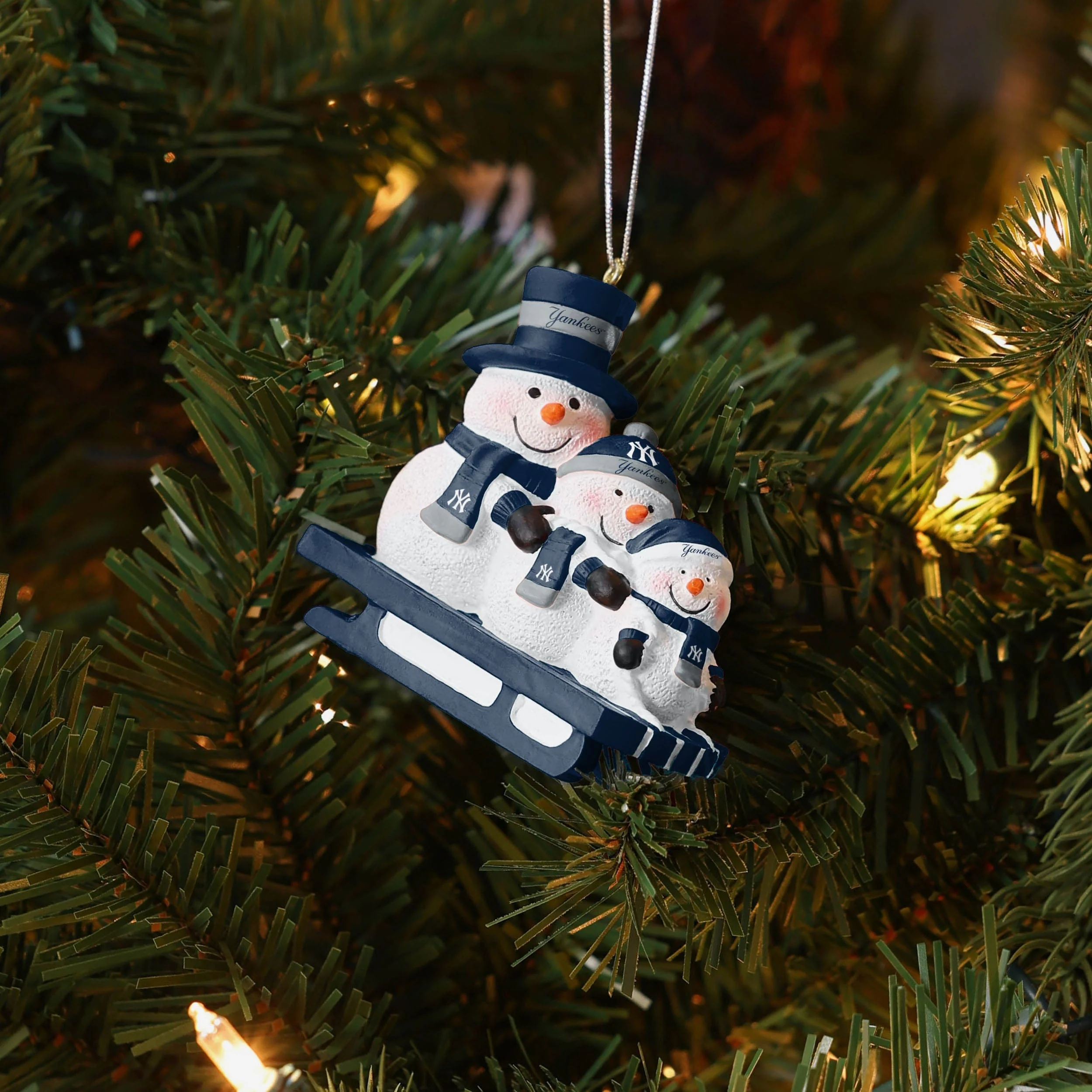 New York Yankees Sledding Snowmen Ornament 4 New York Yankees Sledding Snowmen Ornament