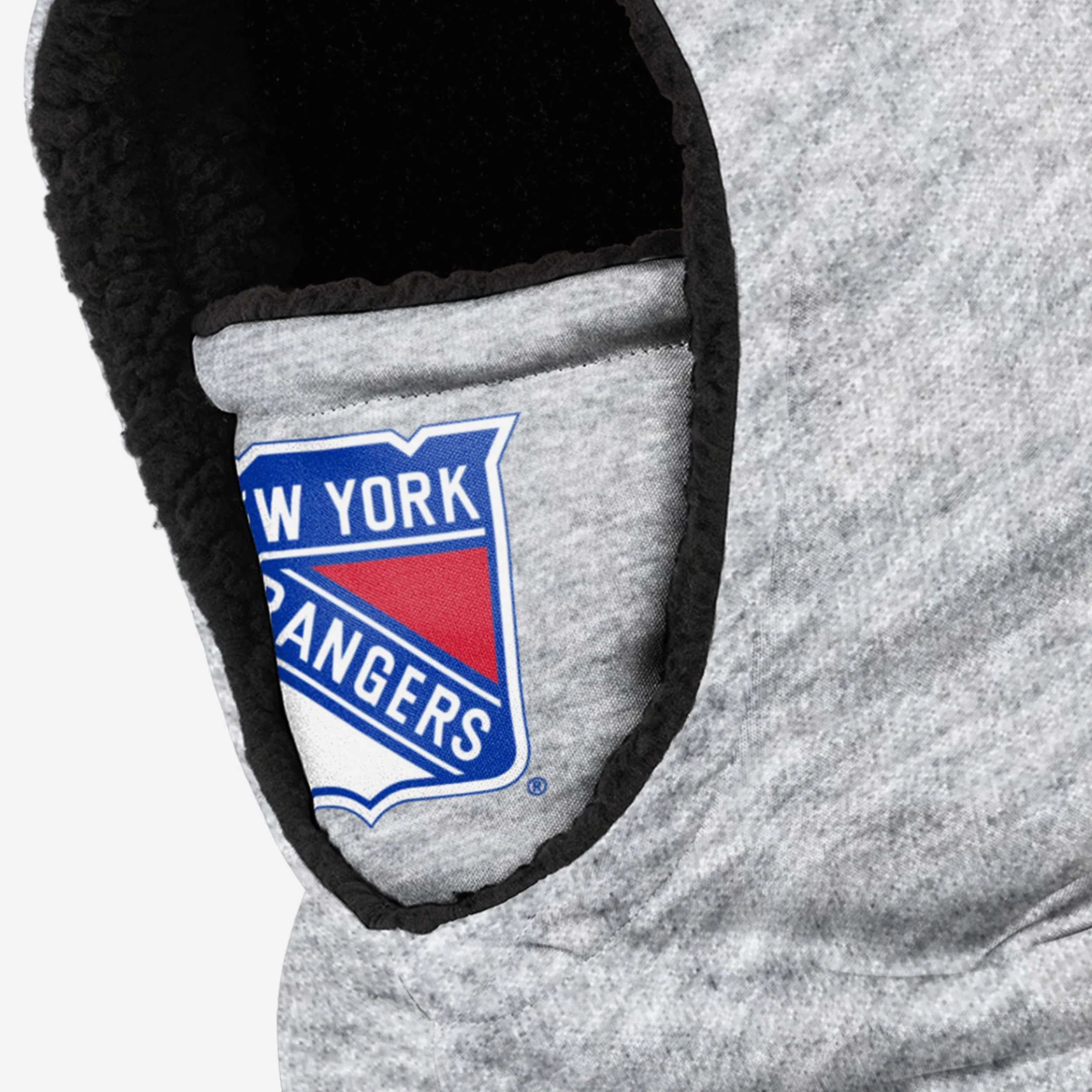 New York Rangers Heather Grey Big Logo Hooded Gaiter 3 New York Rangers Heather Grey Big Logo Hooded Gaiter