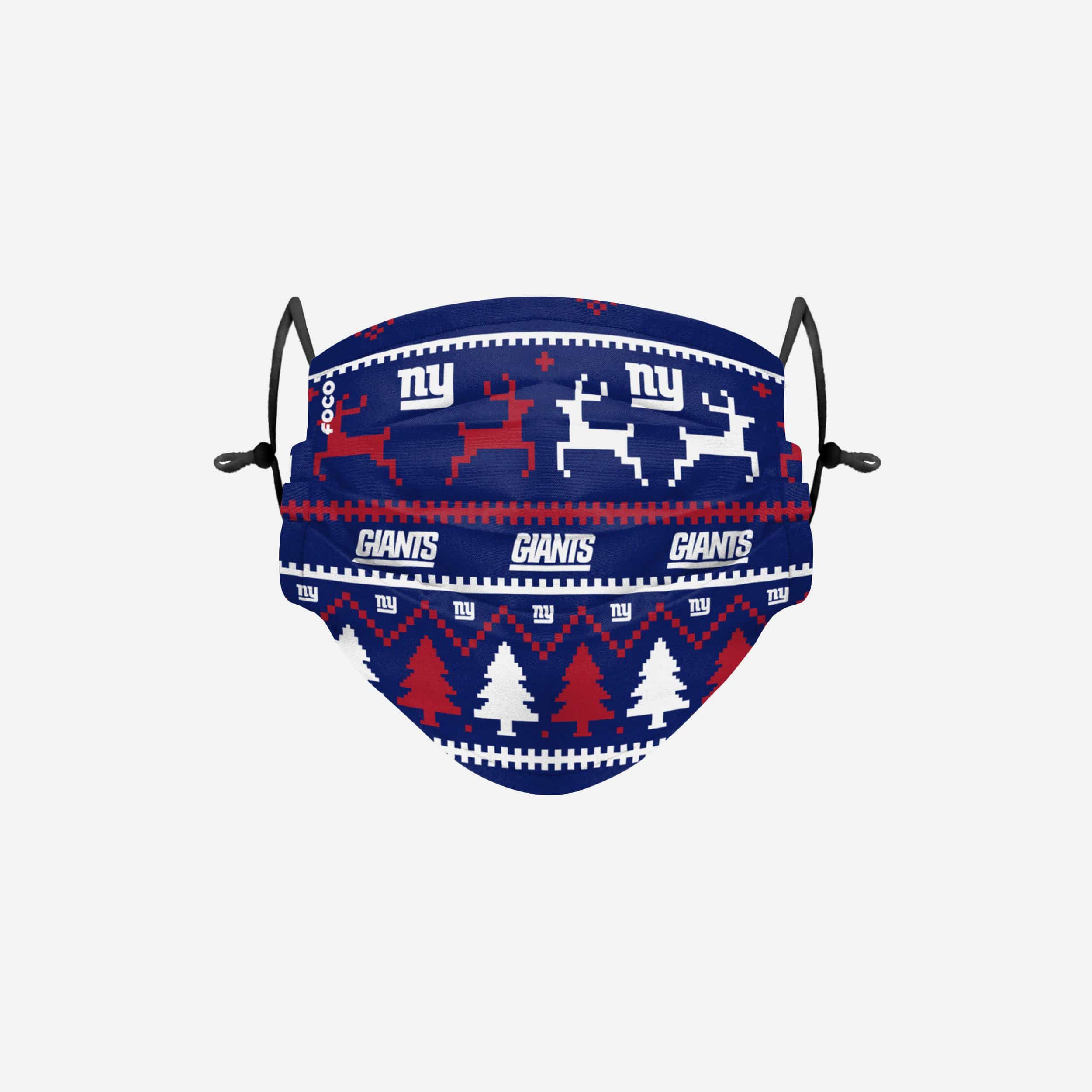 New York Giants Wordmark Holiday Adjustable Face Cover 1 New York Giants Wordmark Holiday Adjustable Face Cover