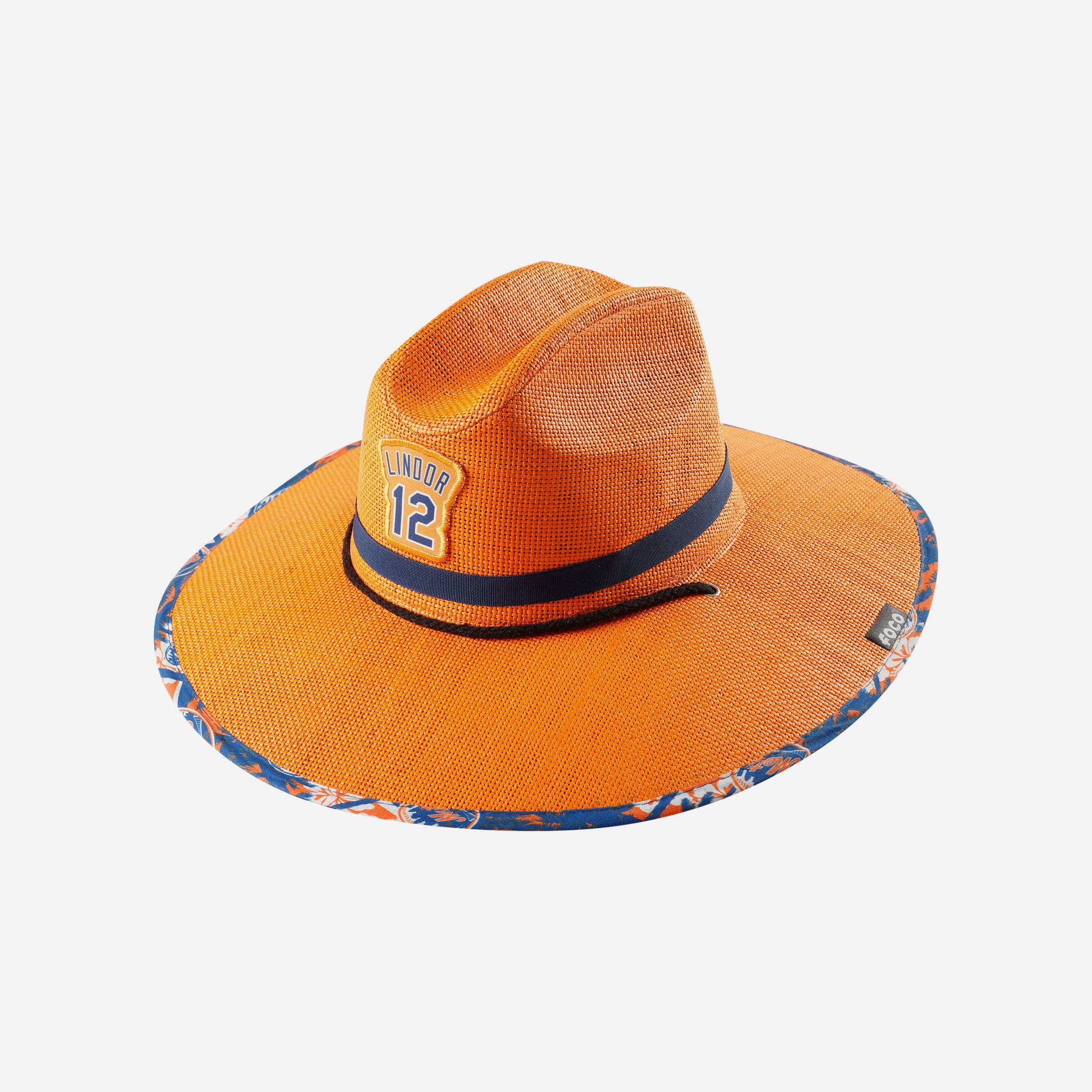 Francisco Lindor New York Mets Straw Hat 2 Francisco Lindor New York Mets Straw Hat
