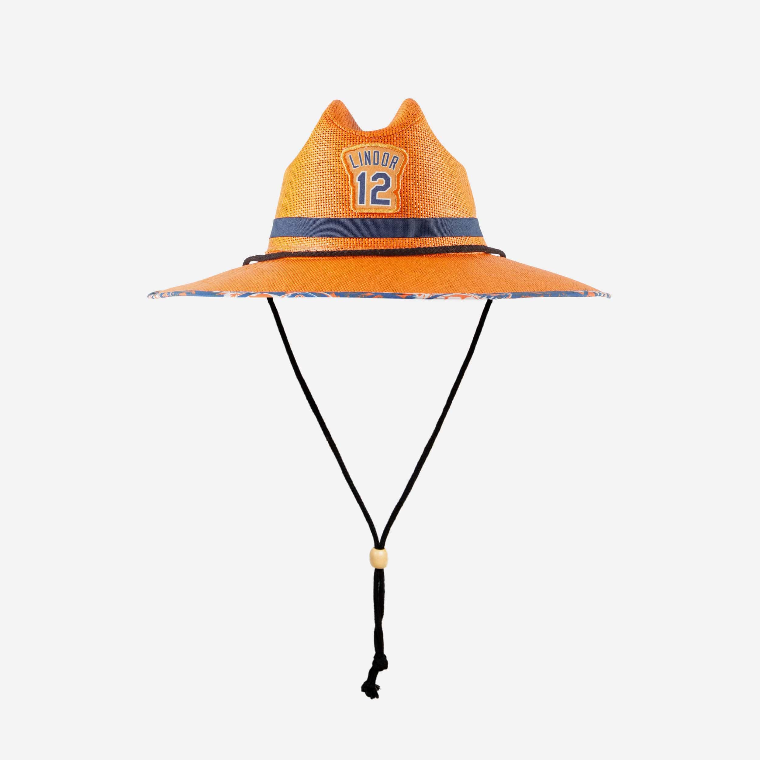 Francisco Lindor New York Mets Straw Hat 4 Francisco Lindor New York Mets Straw Hat