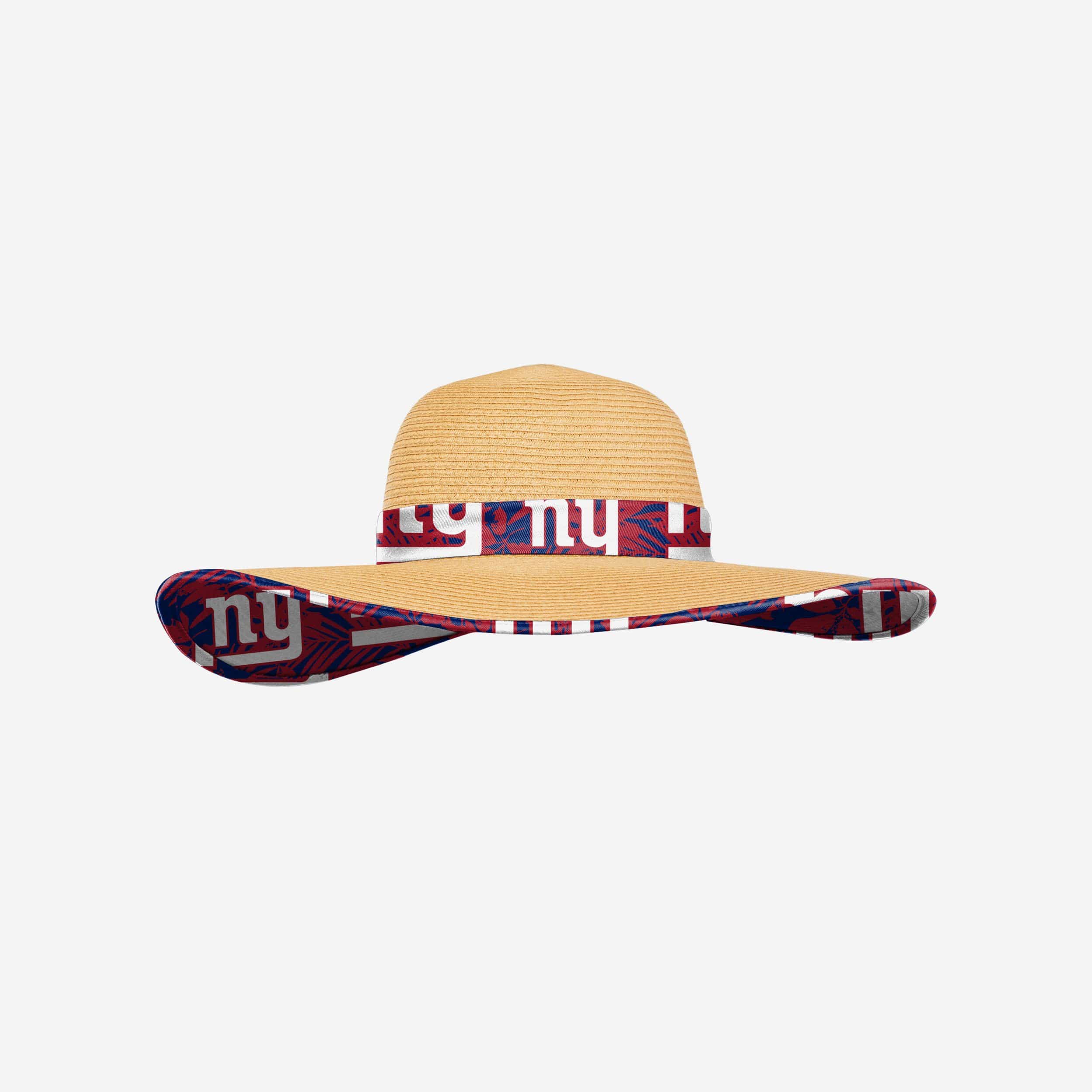 New York Giants Womens Floral Straw Hat