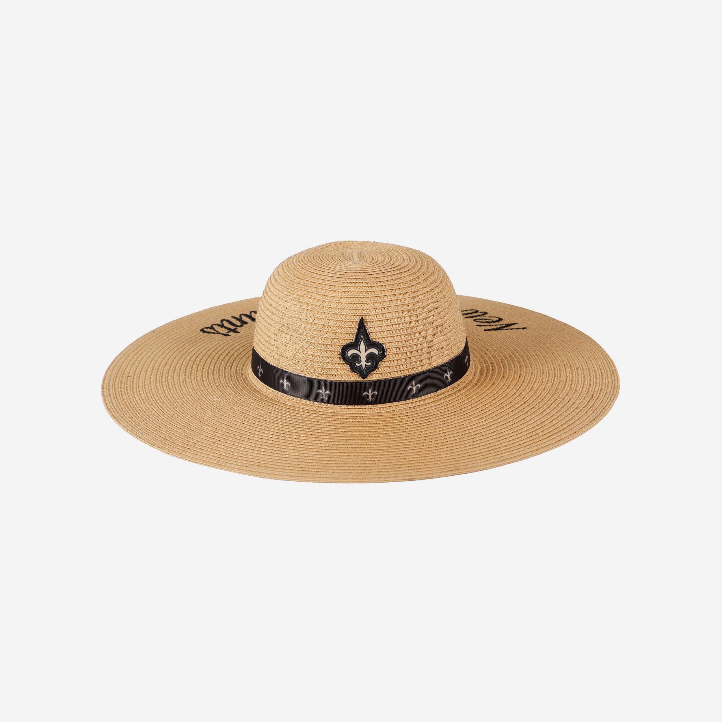 New Orleans Saints Womens Wordmark Beach Straw Hat