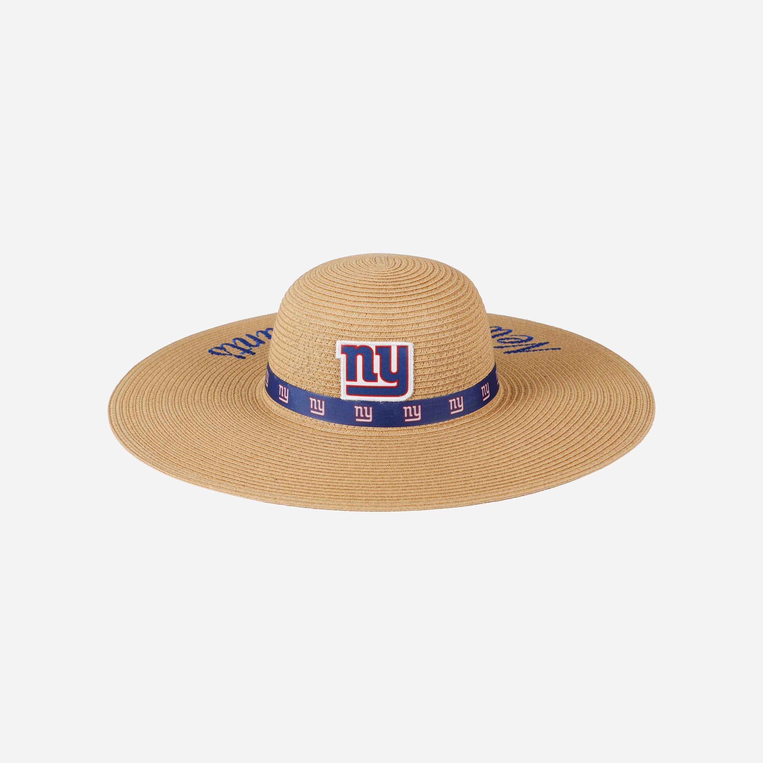 New York Giants Womens Wordmark Beach Straw Hat