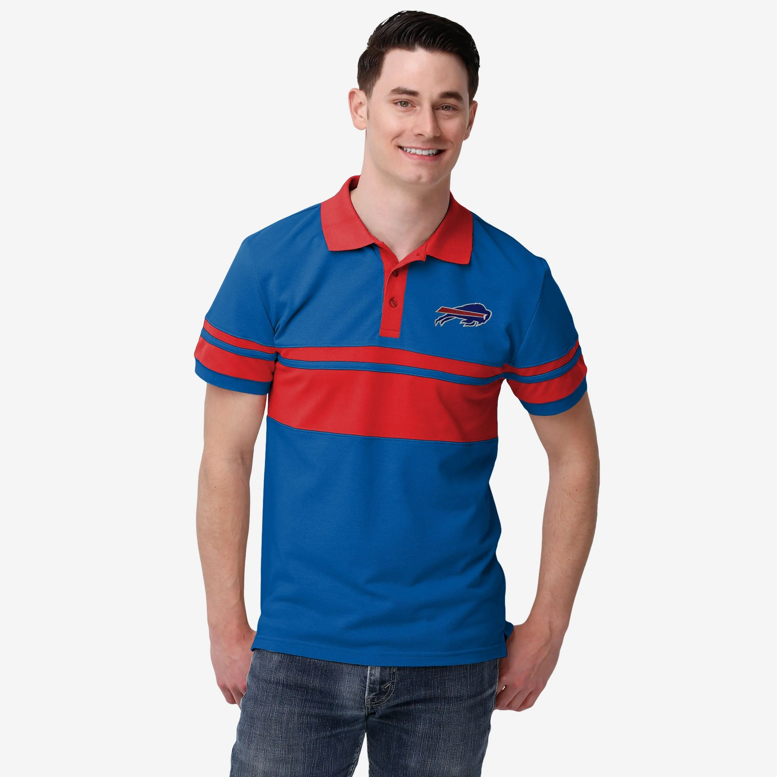Buffalo Bills Cotton Stripe Polo