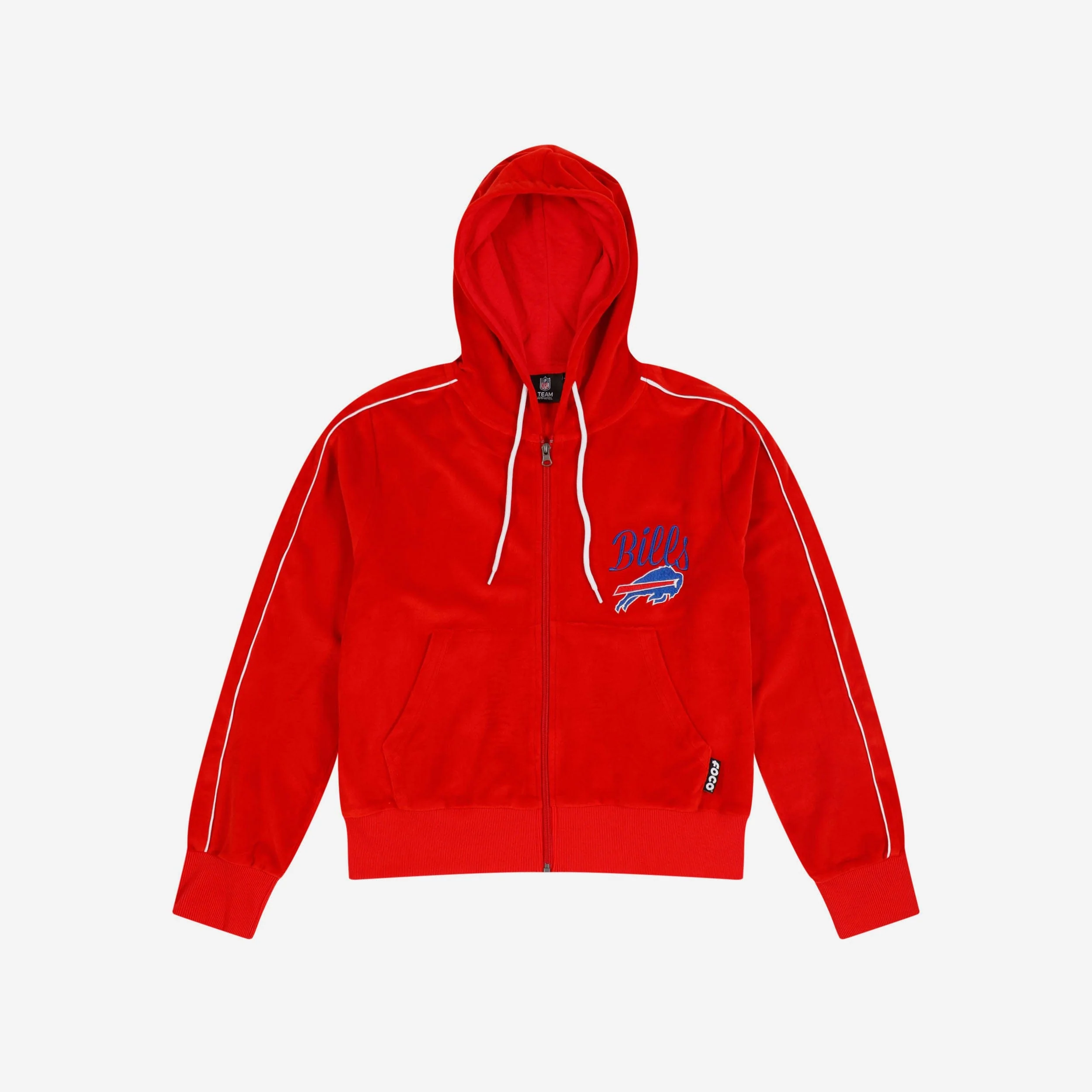 Buffalo Bills Womens Red Velour Zip Up Top 3 Buffalo Bills Womens Red Velour Zip Up Top