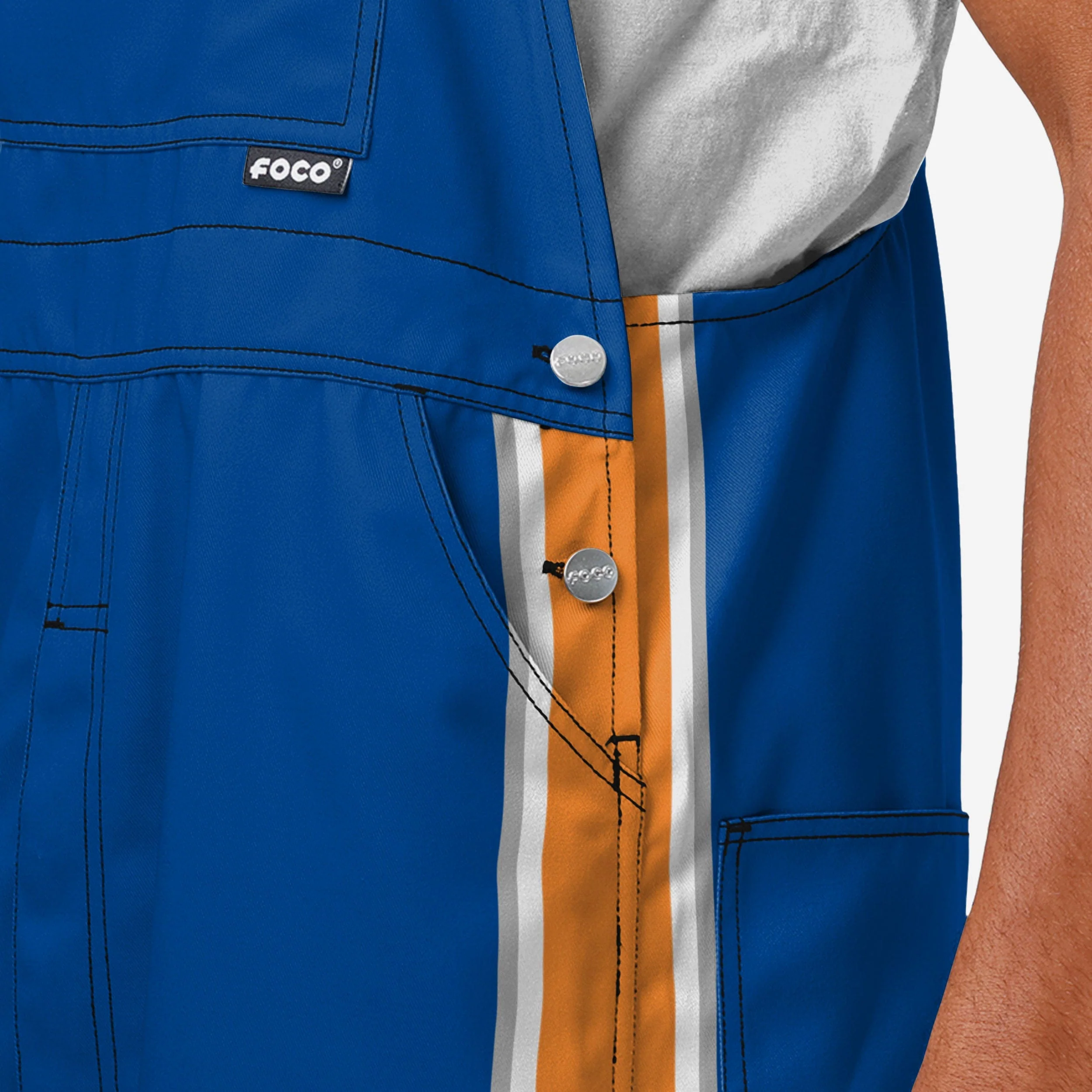 New York Knicks Mens Team Stripe Bib Overalls 4 New York Knicks Mens Team Stripe Bib Overalls