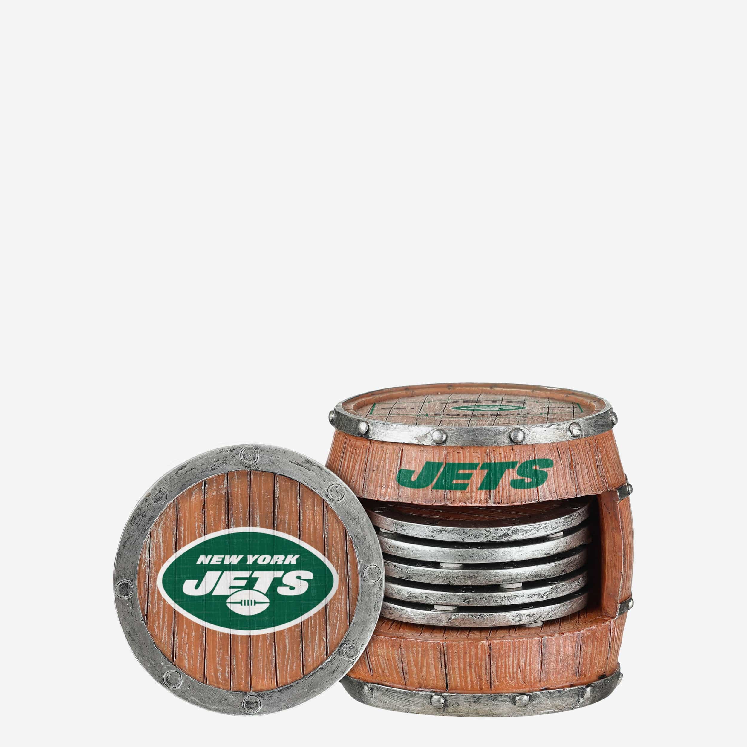 New York Jets 5 Pack Barrel Coaster Set