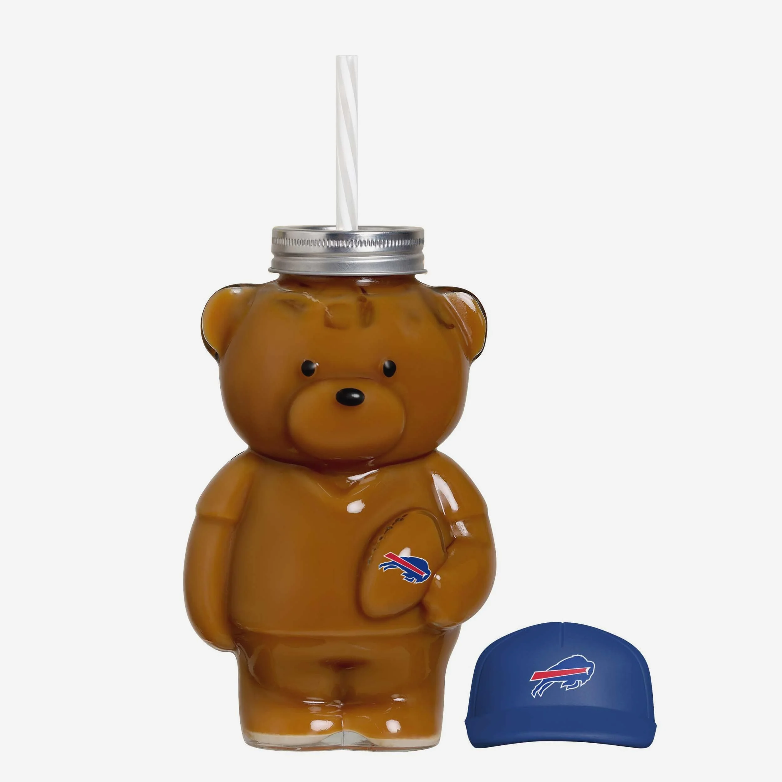 Buffalo Bills Glass Bear Tumbler 3 Buffalo Bills Glass Bear Tumbler