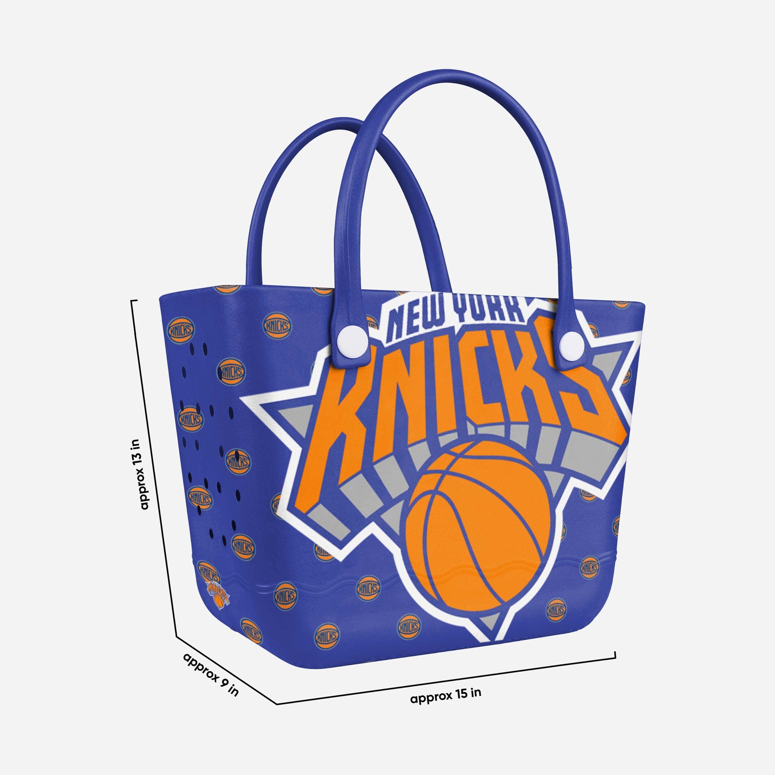New York Knicks Big Logo Mini Print Tailgate Tote Bag 3 New York Knicks Big Logo Mini Print Tailgate Tote Bag