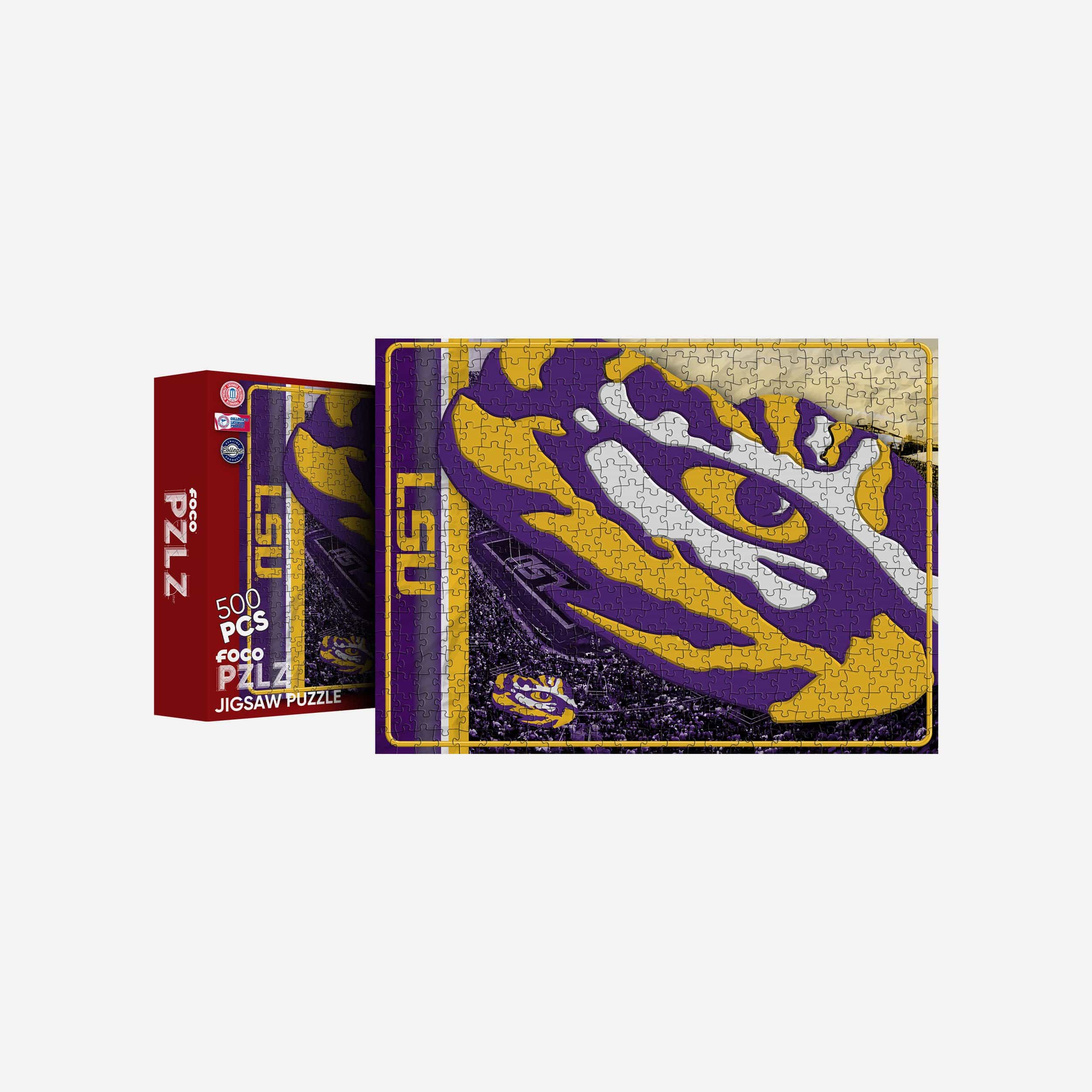 LSU Tigers Big Logo 500 Piece Jigsaw Puzzle PZLZ