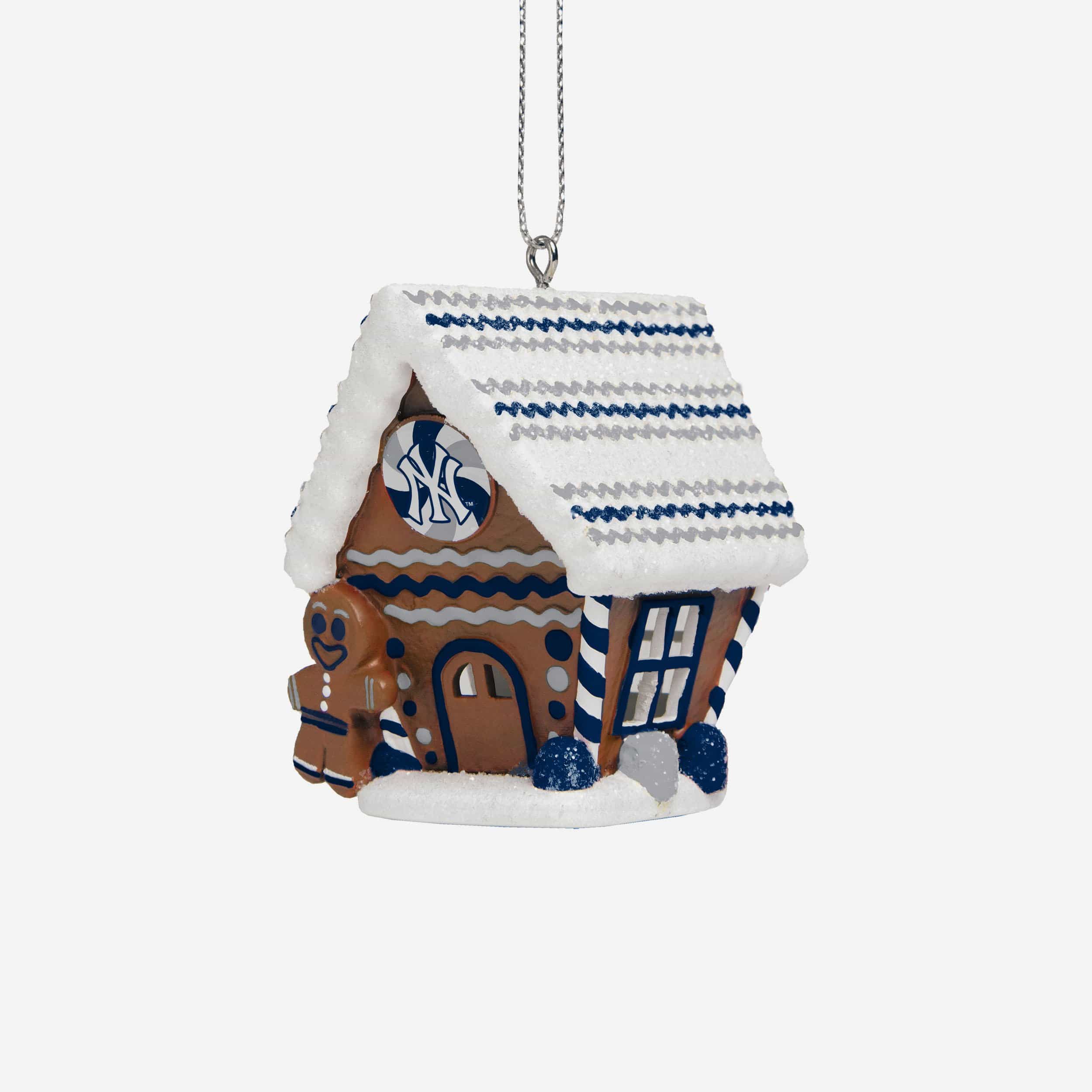 New York Yankees Gingerbread House Ornament 1 New York Yankees Gingerbread House Ornament