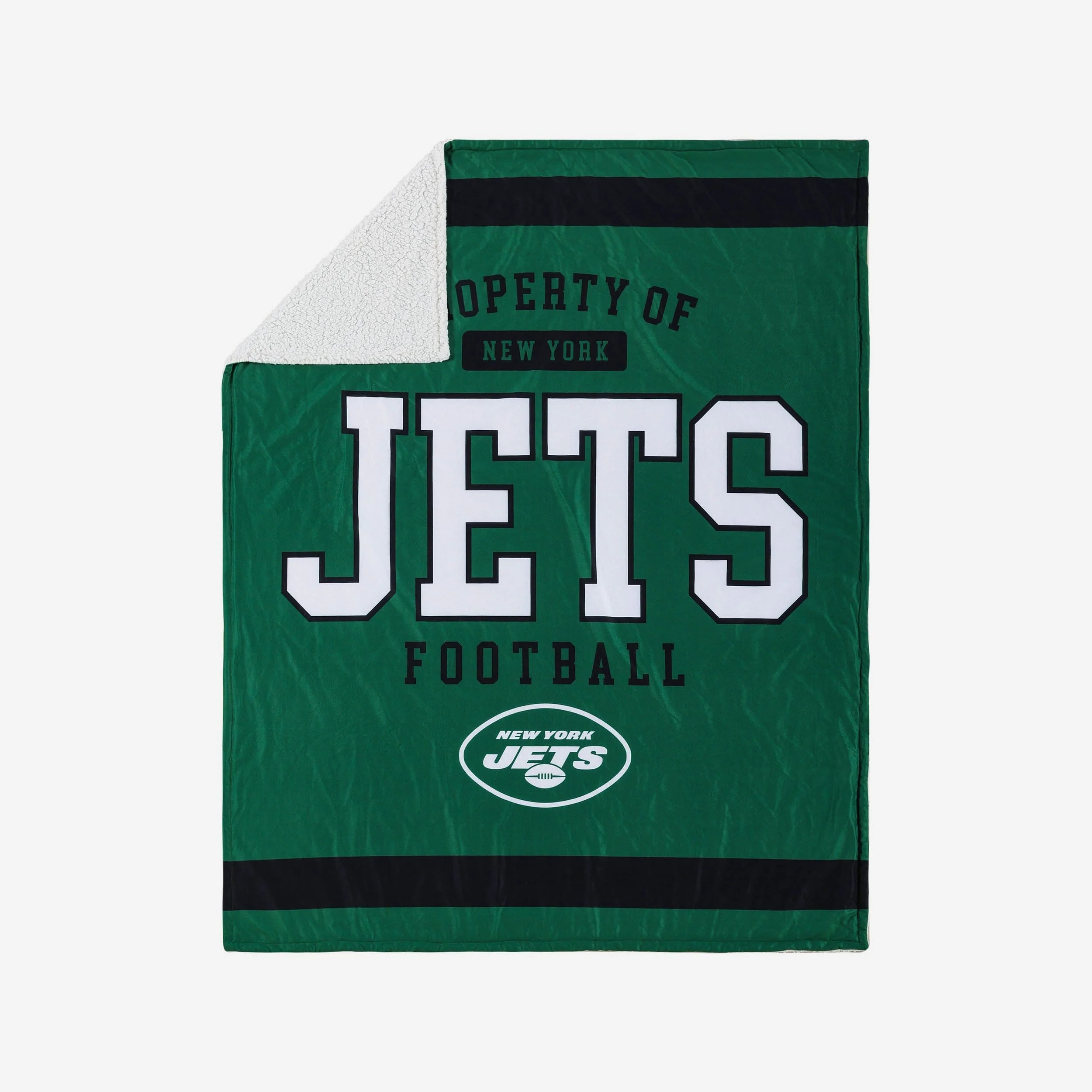 New York Jets Team Property Sherpa Plush Throw Blanket 1 New York Jets Team Property Sherpa Plush Throw Blanket