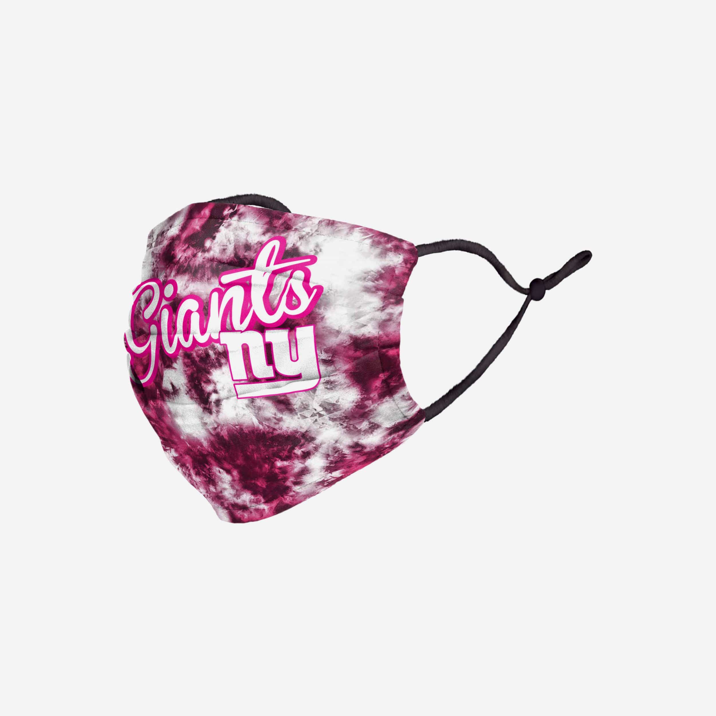 New York Giants Pink Tie-Dye Adjustable Face Cover 2 New York Giants Pink Tie-Dye Adjustable Face Cover