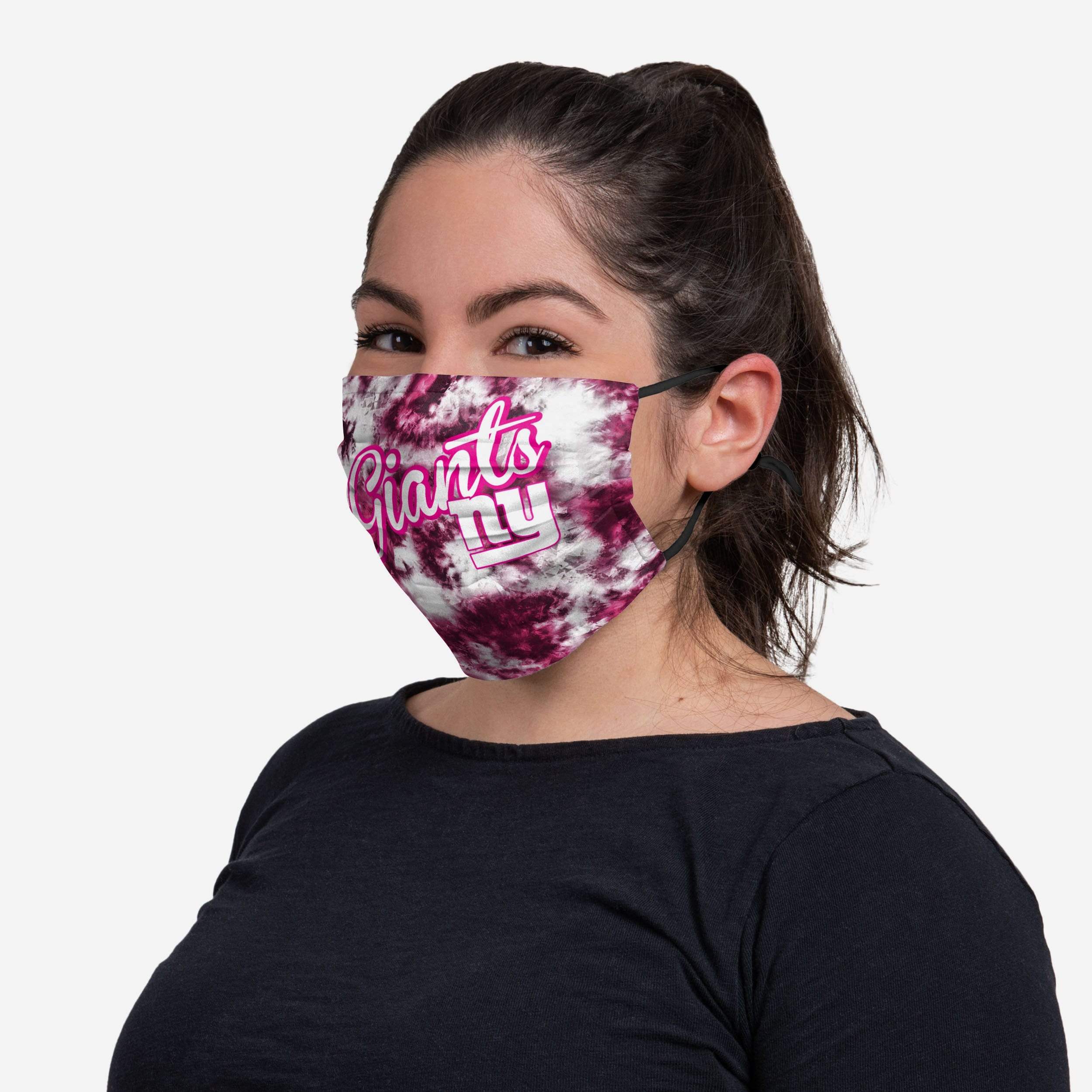 New York Giants Pink Tie-Dye Adjustable Face Cover 3 New York Giants Pink Tie-Dye Adjustable Face Cover