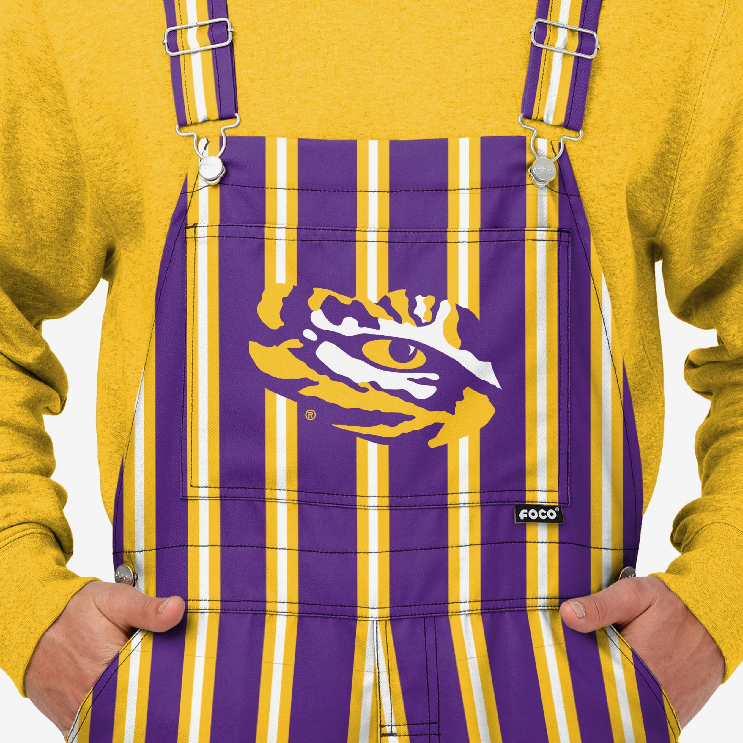 LSU Tigers Mens Sideline Spirit Bib Overalls 4 LSU Tigers Mens Sideline Spirit Bib Overalls