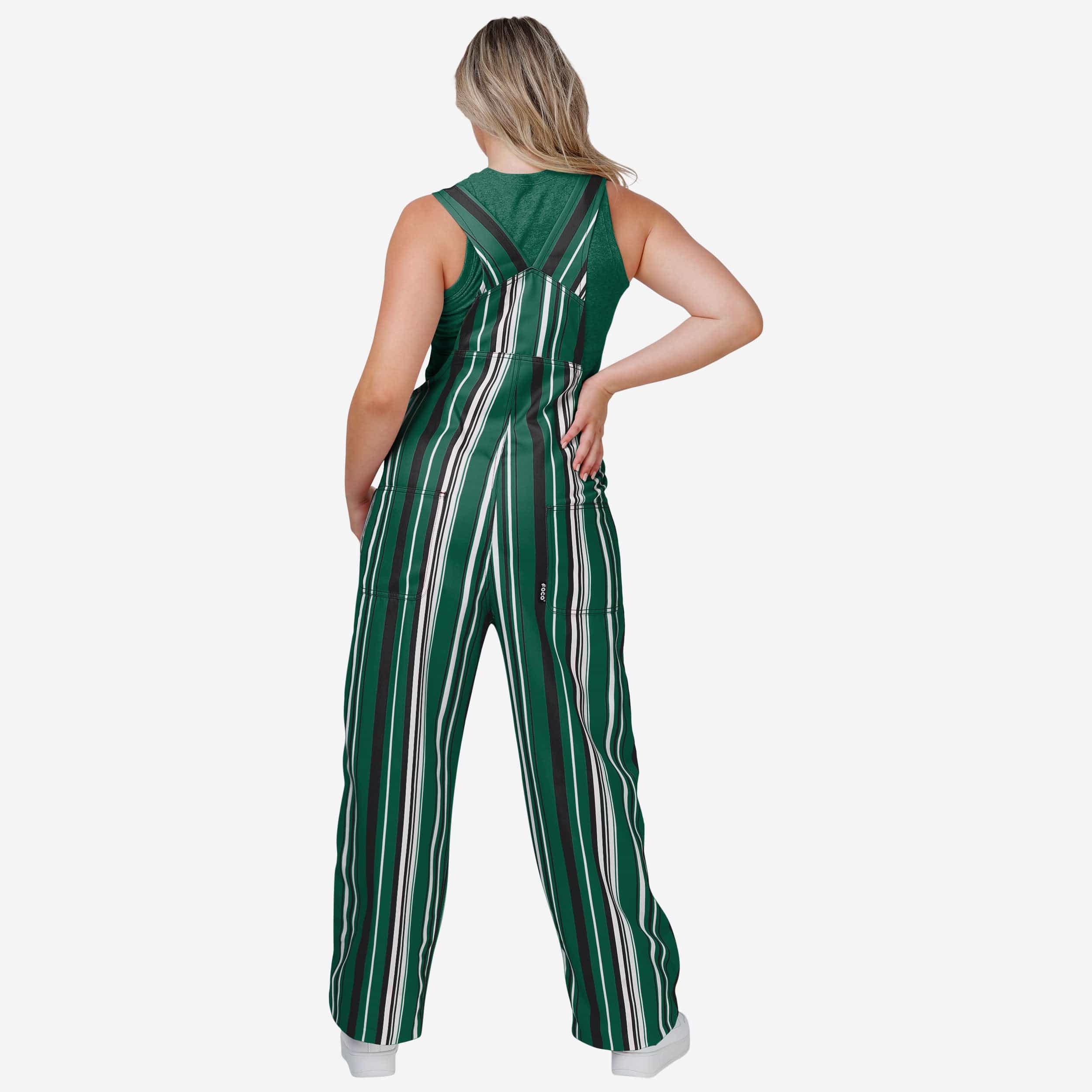 New York Jets Womens Hyper Stripe Bib Overalls 2 New York Jets Womens Hyper Stripe Bib Overalls
