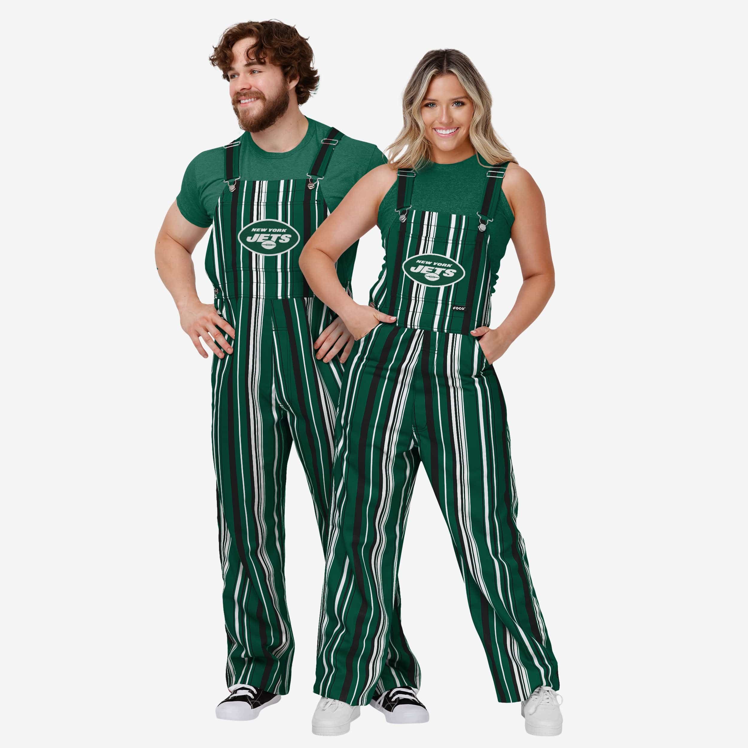 New York Jets Womens Hyper Stripe Bib Overalls 3 New York Jets Womens Hyper Stripe Bib Overalls