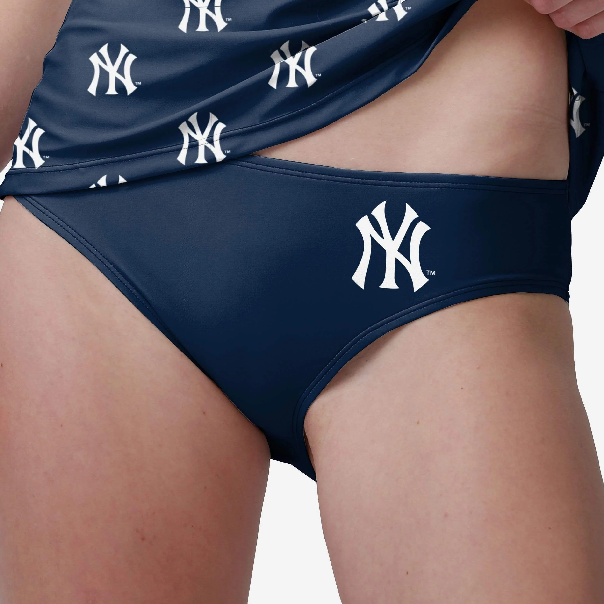 New York Yankees Womens Mini Logo Bikini Bottom 3 New York Yankees Womens Mini Logo Bikini Bottom