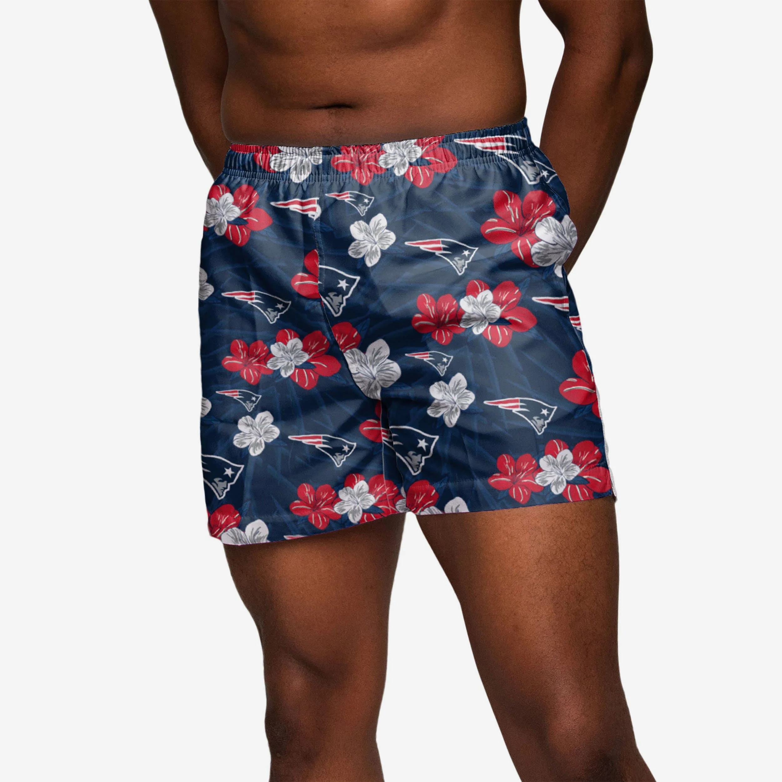 New England Patriots Hibiscus Swimming Trunks