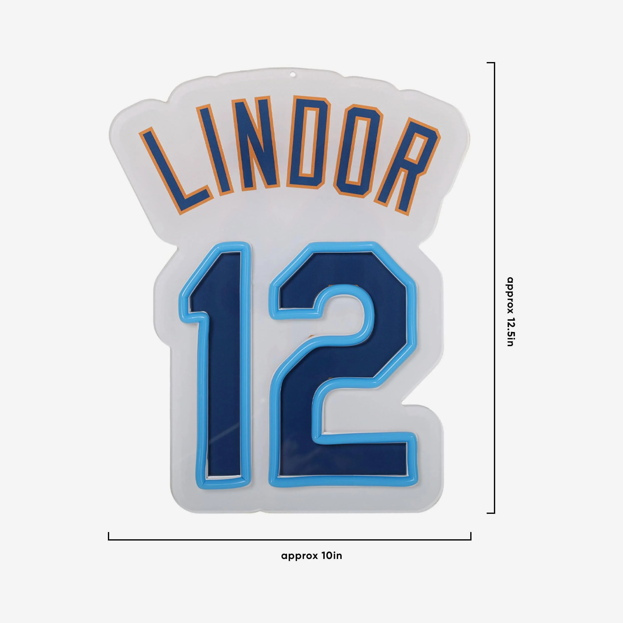 Francisco Lindor New York Mets Neon Light Up Big Logo Player Chain 5 Francisco Lindor New York Mets Neon Light Up Big Logo Player Chain