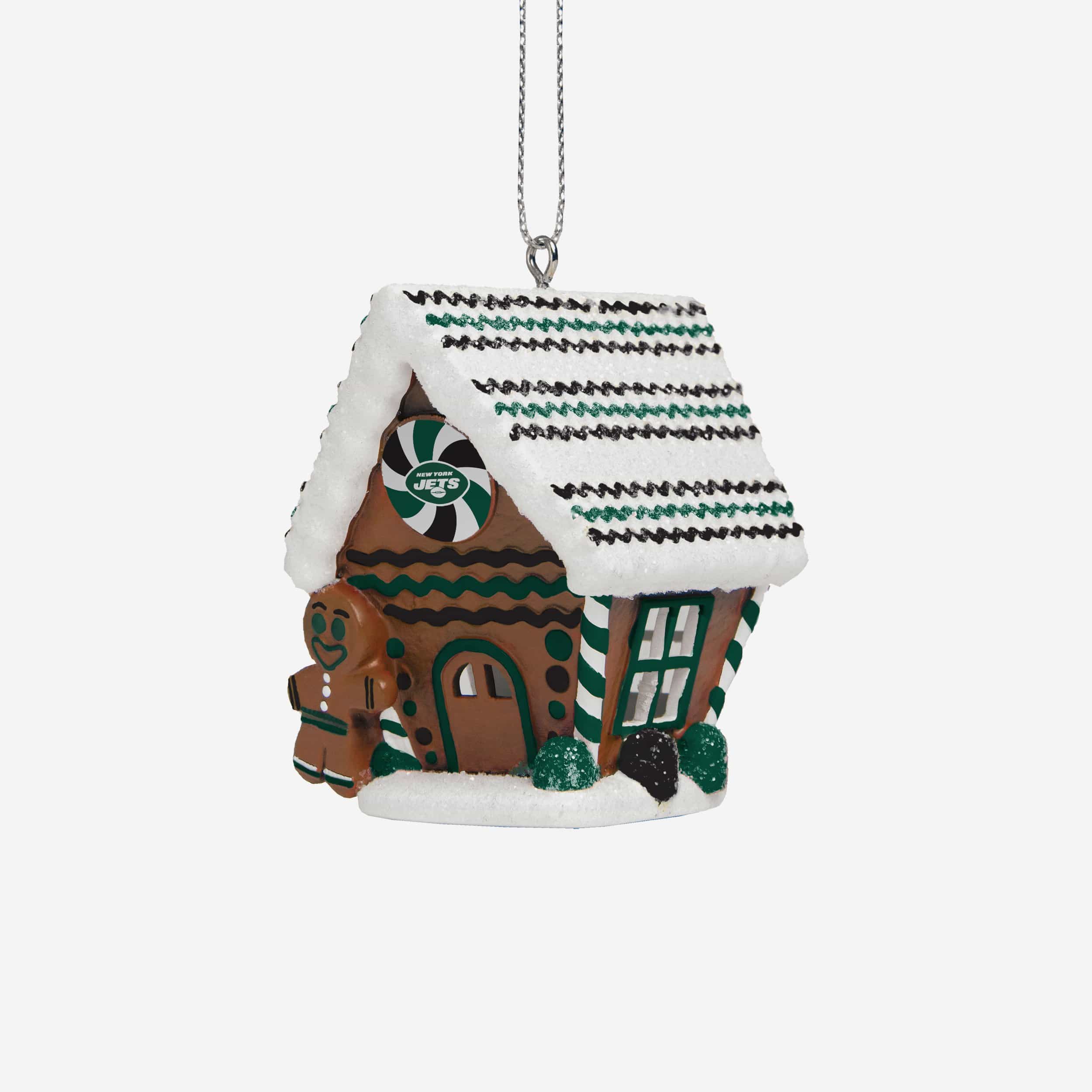 New York Jets Gingerbread House Ornament