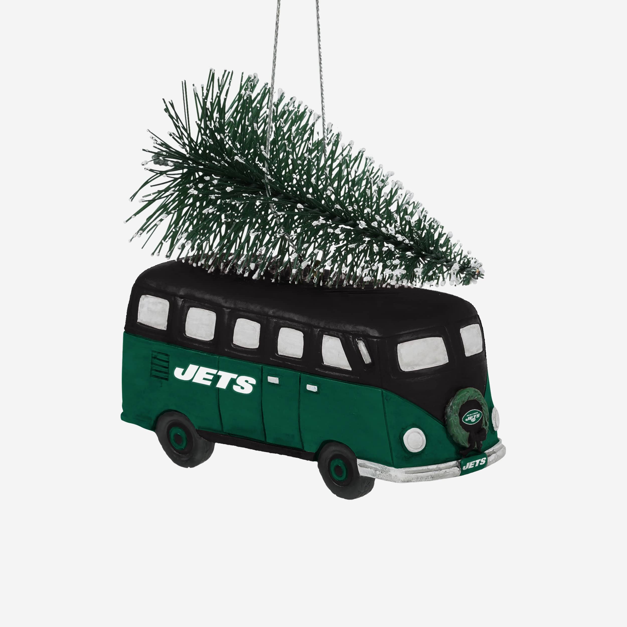 New York Jets Retro Bus With Tree Ornament