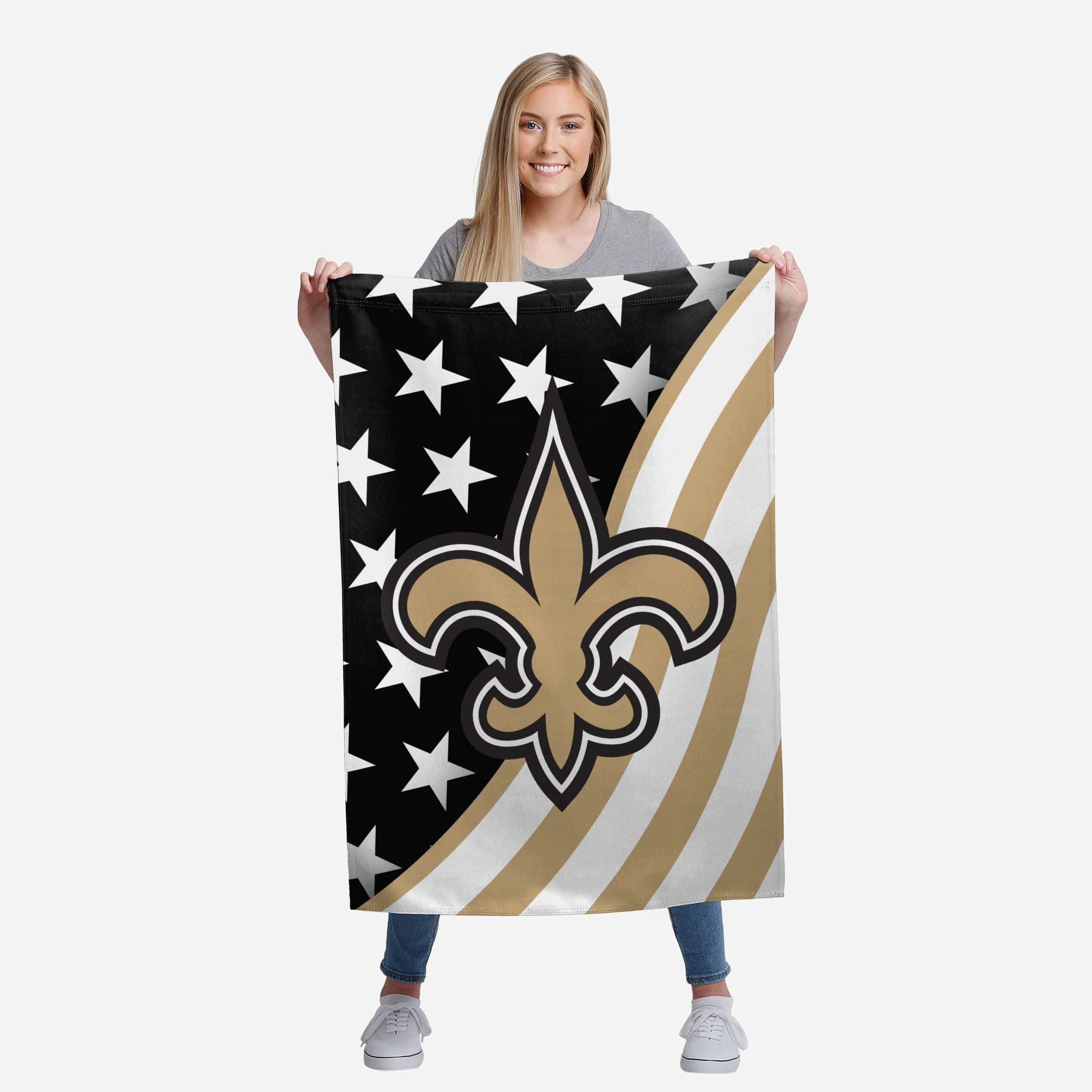 New Orleans Saints Americana Vertical Flag 2 New Orleans Saints Americana Vertical Flag