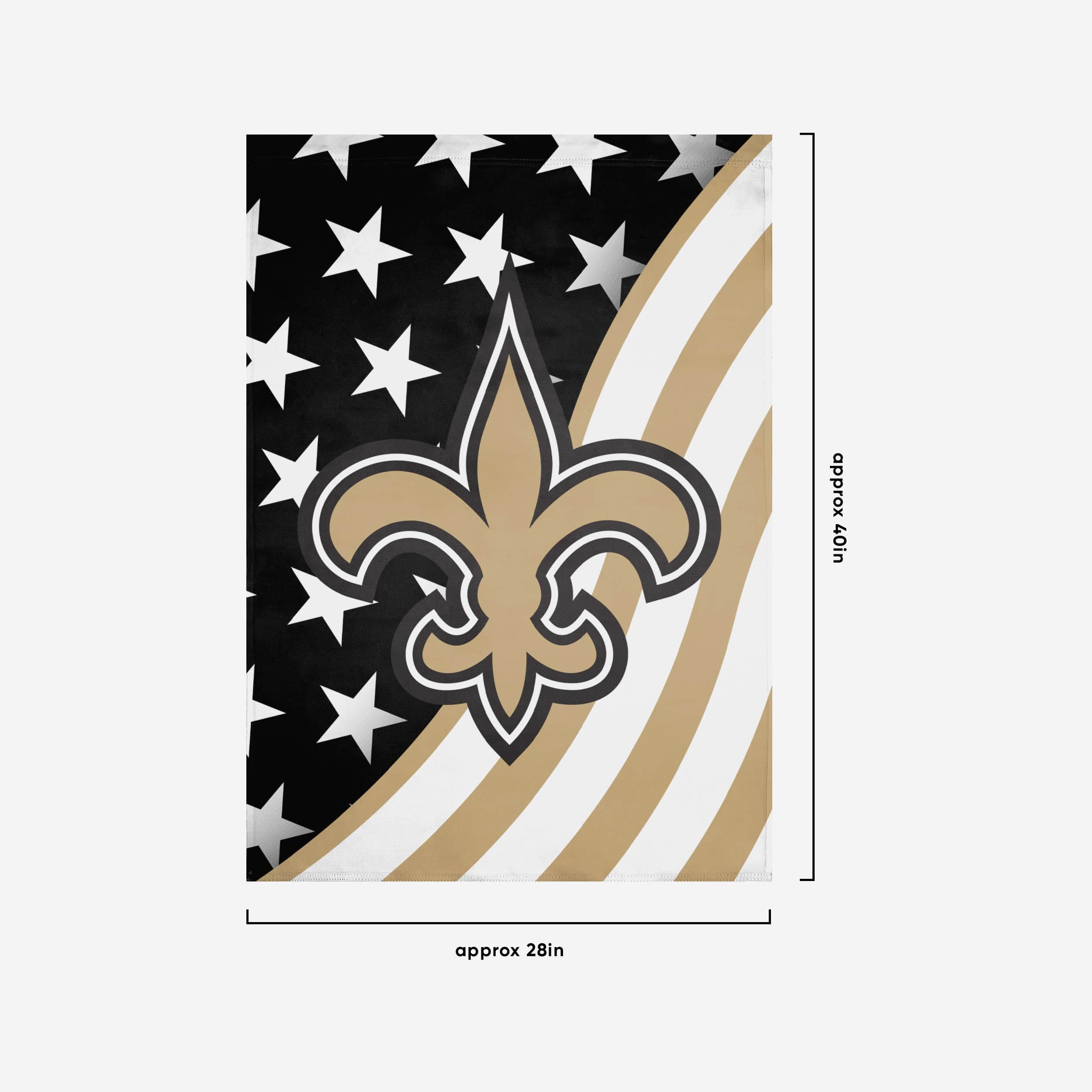 New Orleans Saints Americana Vertical Flag 3 New Orleans Saints Americana Vertical Flag
