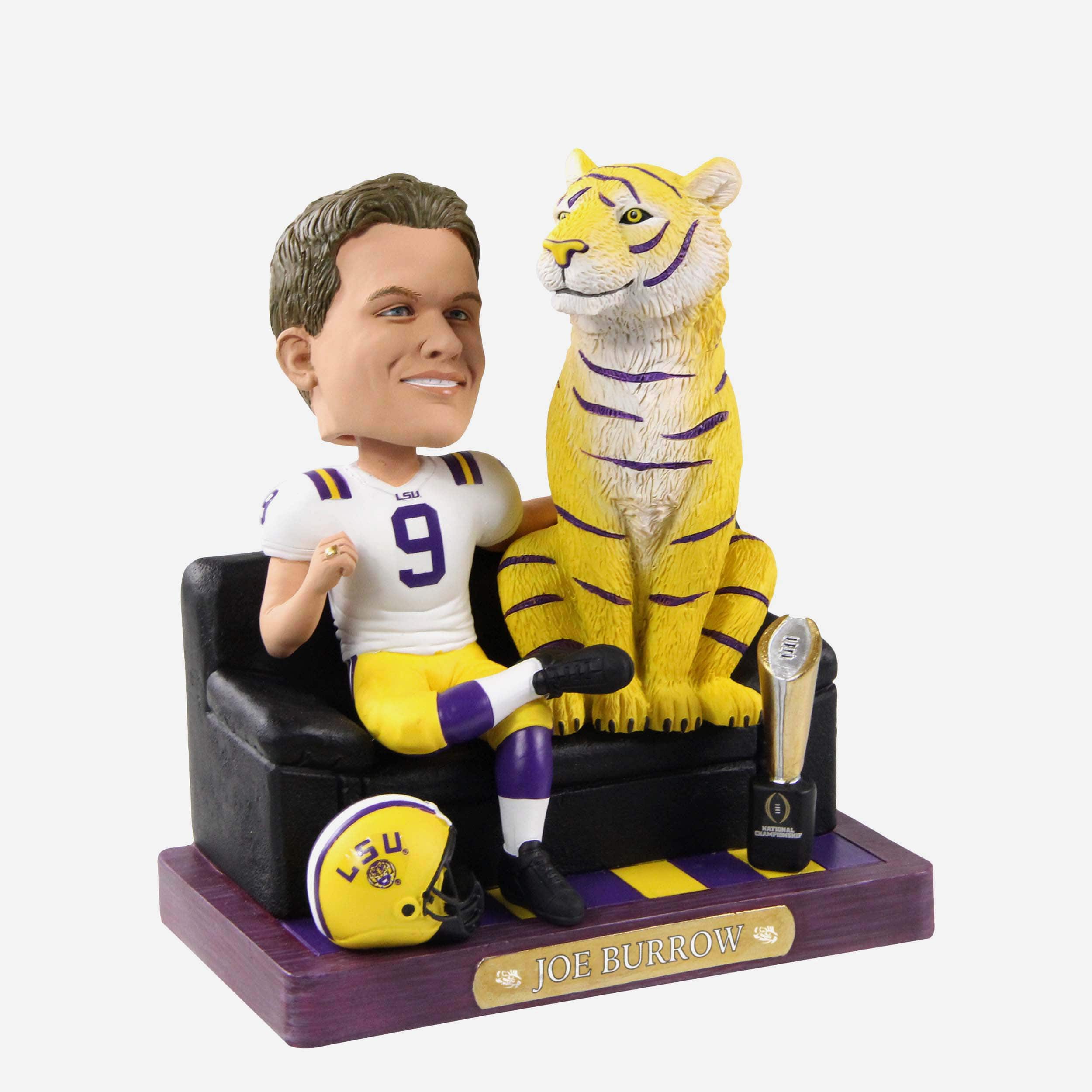 Joe Burrow LSU Tigers 2019 Football National Champions Bobblehead 3 Joe Burrow LSU Tigers 2019 Football National Champions Bobblehead