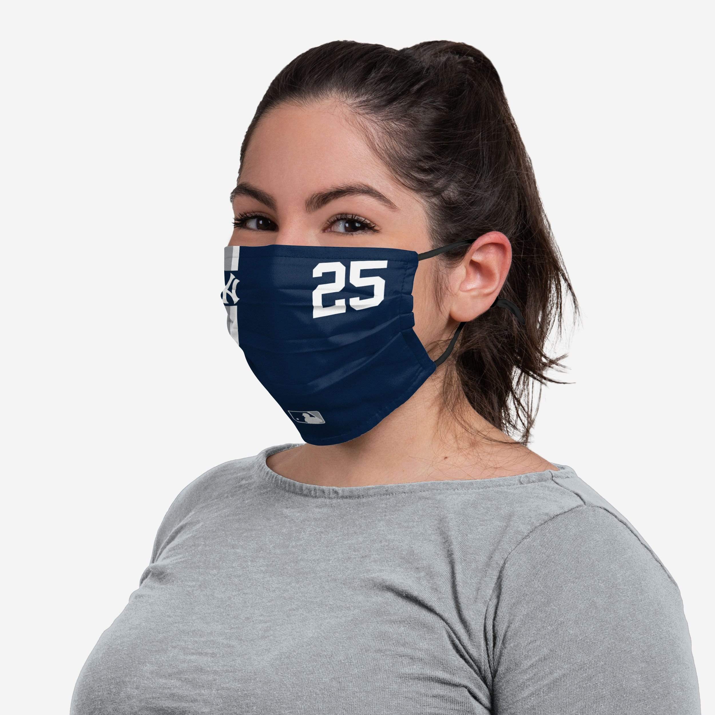 Gleyber Torres New York Yankees On-Field Adjustable Navy Face Cover 3 Gleyber Torres New York Yankees On-Field Adjustable Navy Face Cover