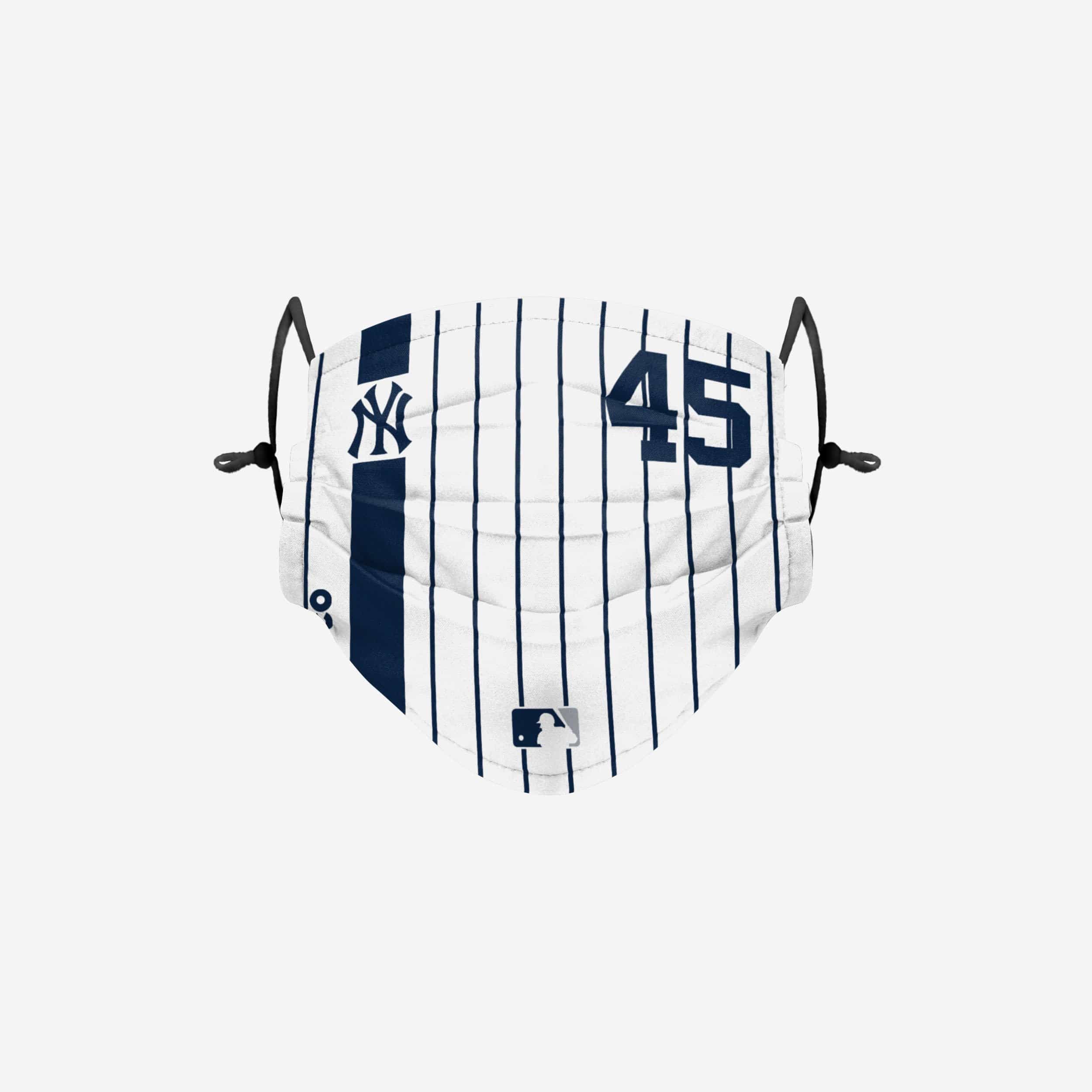 Gerrit Cole New York Yankees On-Field Adjustable Pinstripe Face Cover 1 Gerrit Cole New York Yankees On-Field Adjustable Pinstripe Face Cover