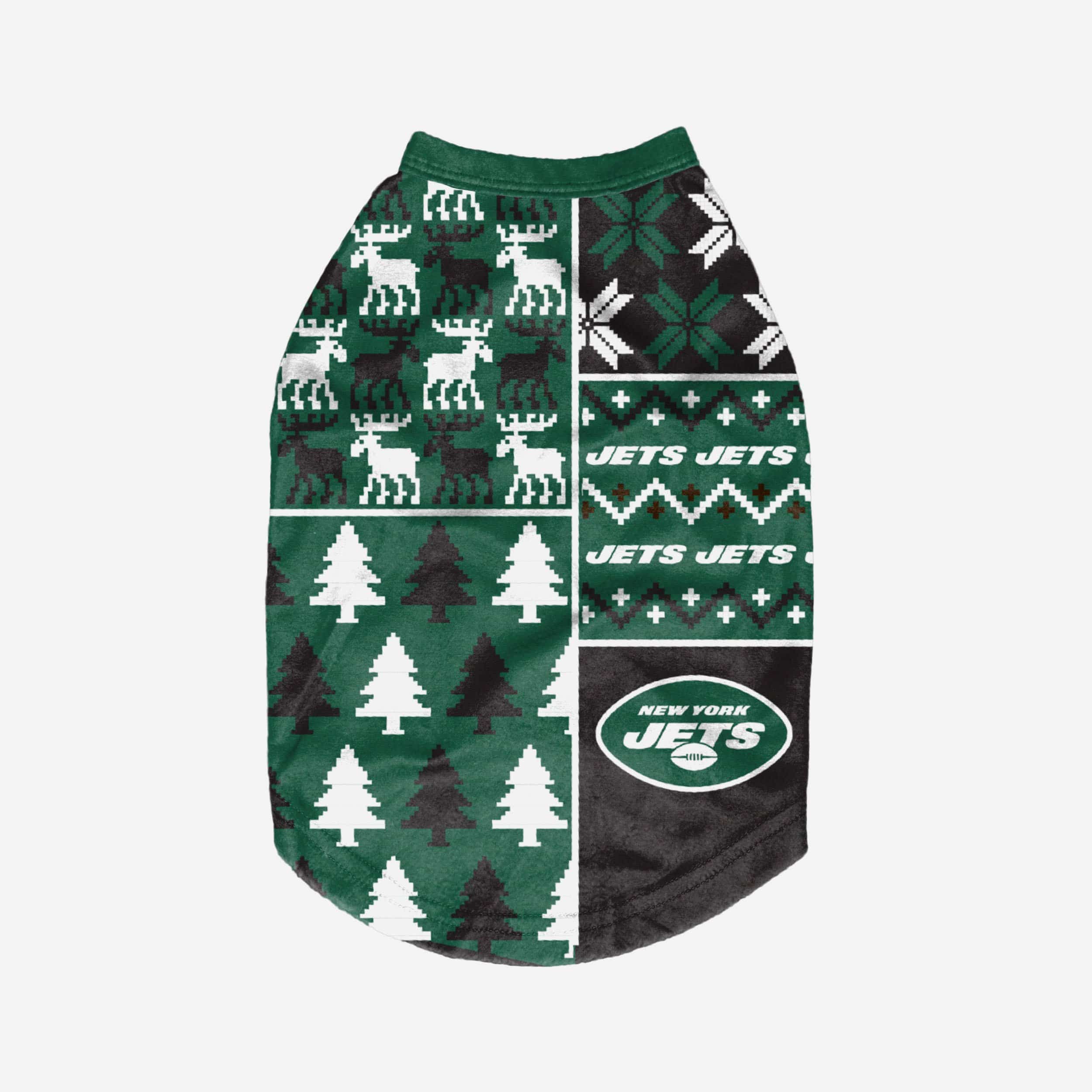 New York Jets Busy Block Dog Sweater 2 New York Jets Busy Block Dog Sweater
