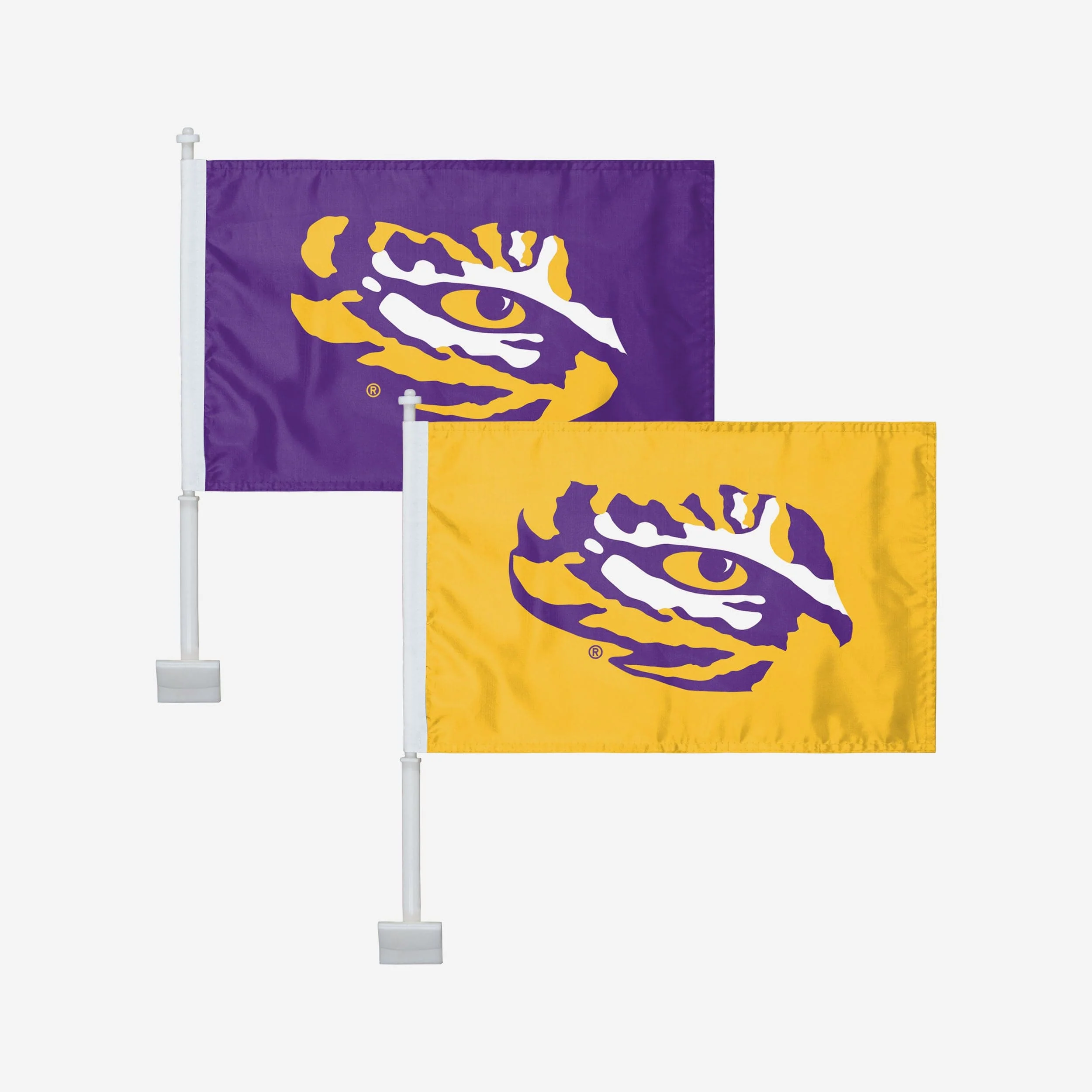 LSU Tigers 2 Pack Solid Car Flag