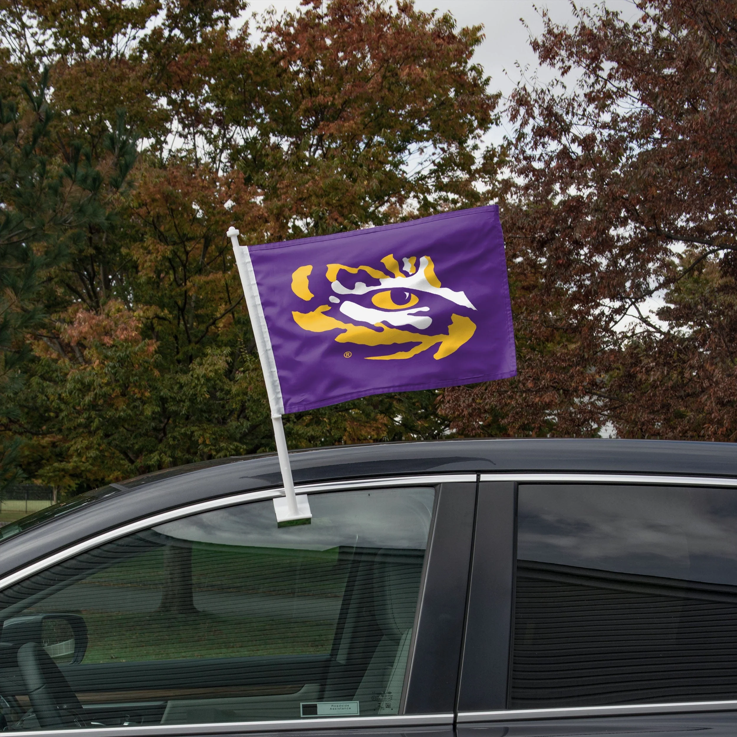 LSU Tigers 2 Pack Solid Car Flag 2 LSU Tigers 2 Pack Solid Car Flag