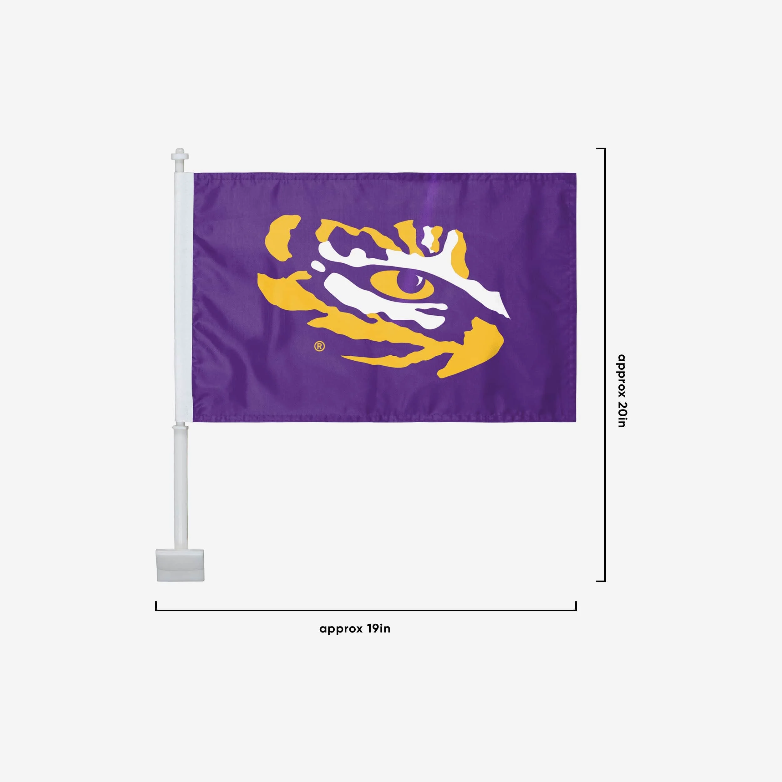 LSU Tigers 2 Pack Solid Car Flag 3 LSU Tigers 2 Pack Solid Car Flag