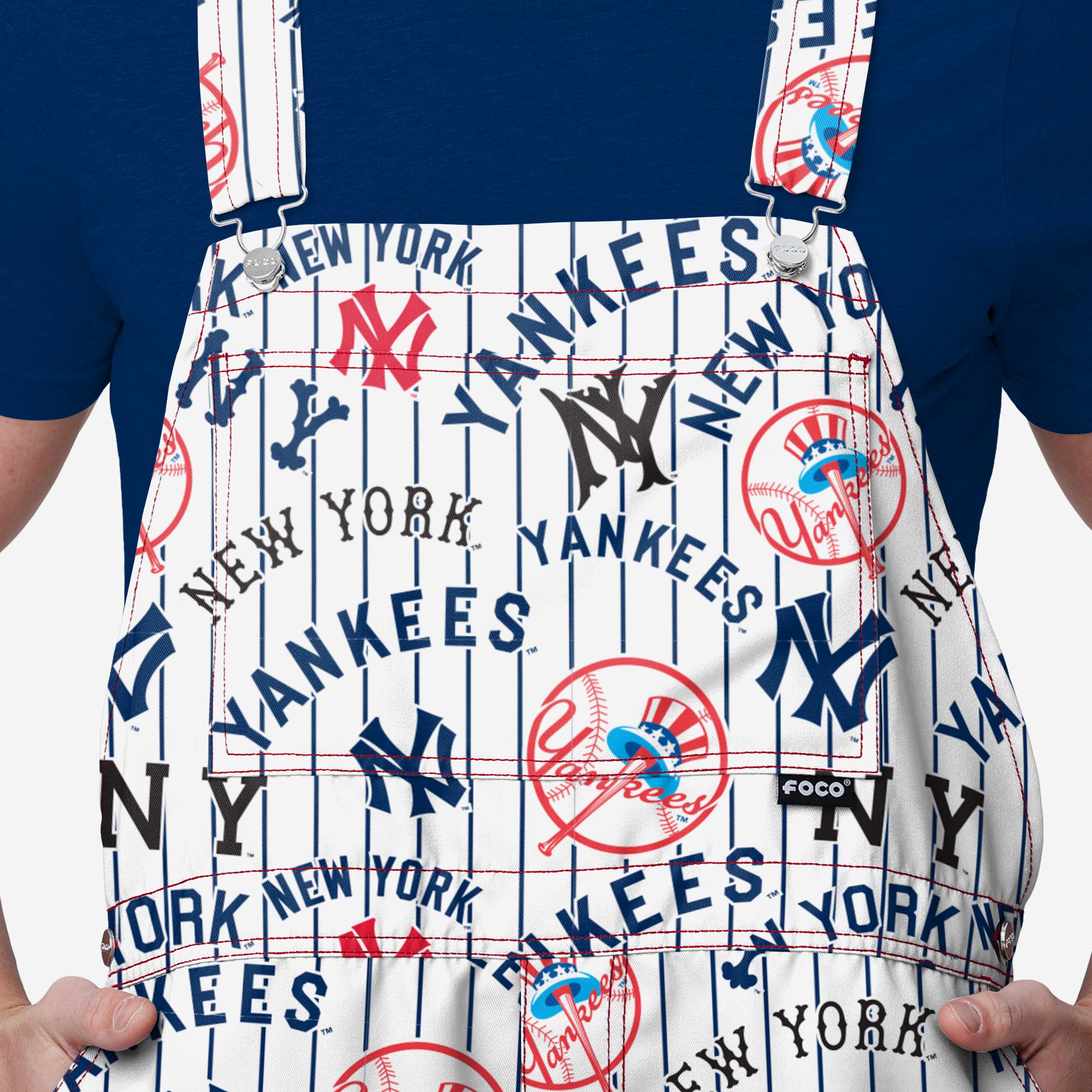 New York Yankees Mens Historic Print Bib Shortalls 4 New York Yankees Mens Historic Print Bib Shortalls